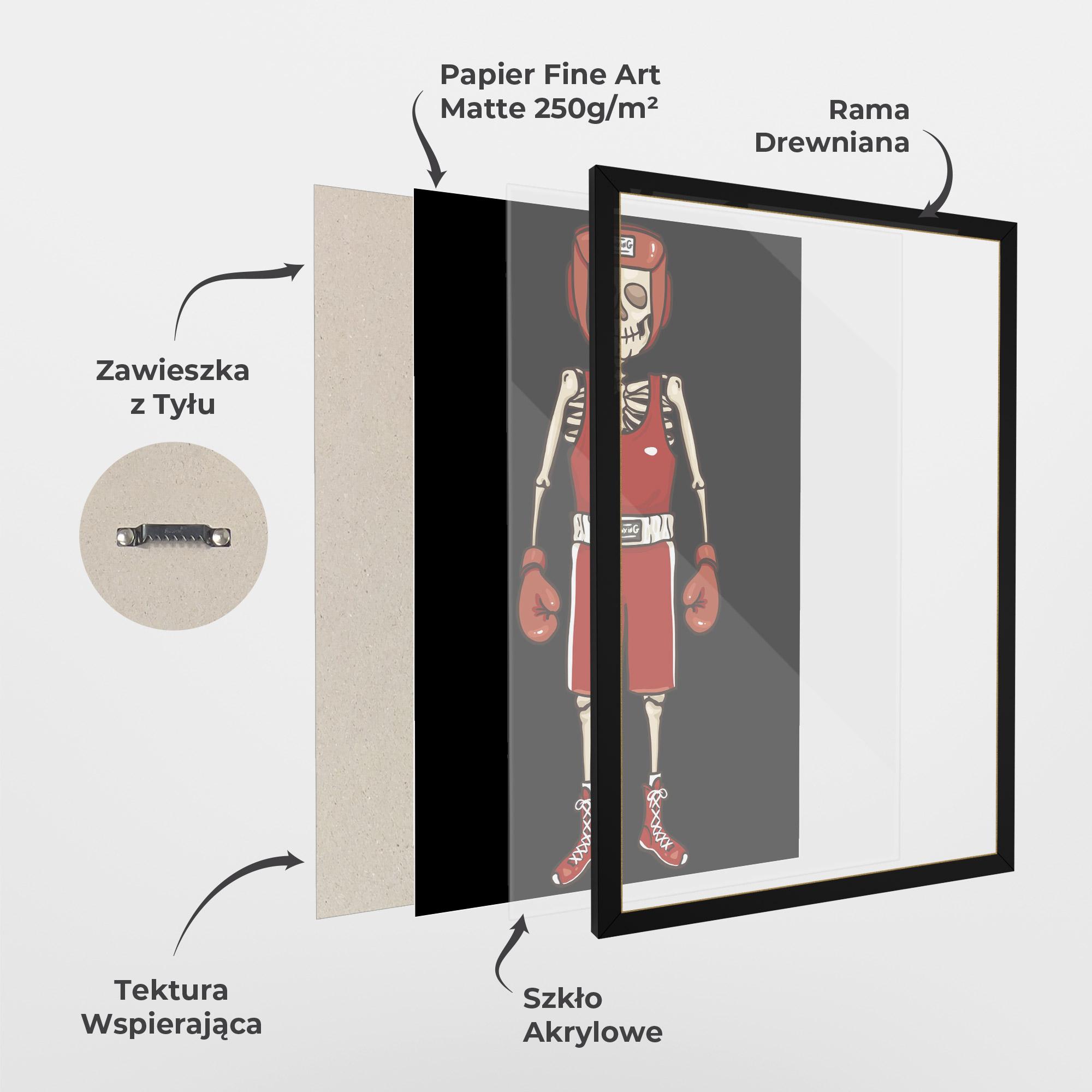 Plakat w Ramie Bones Box mockup 1