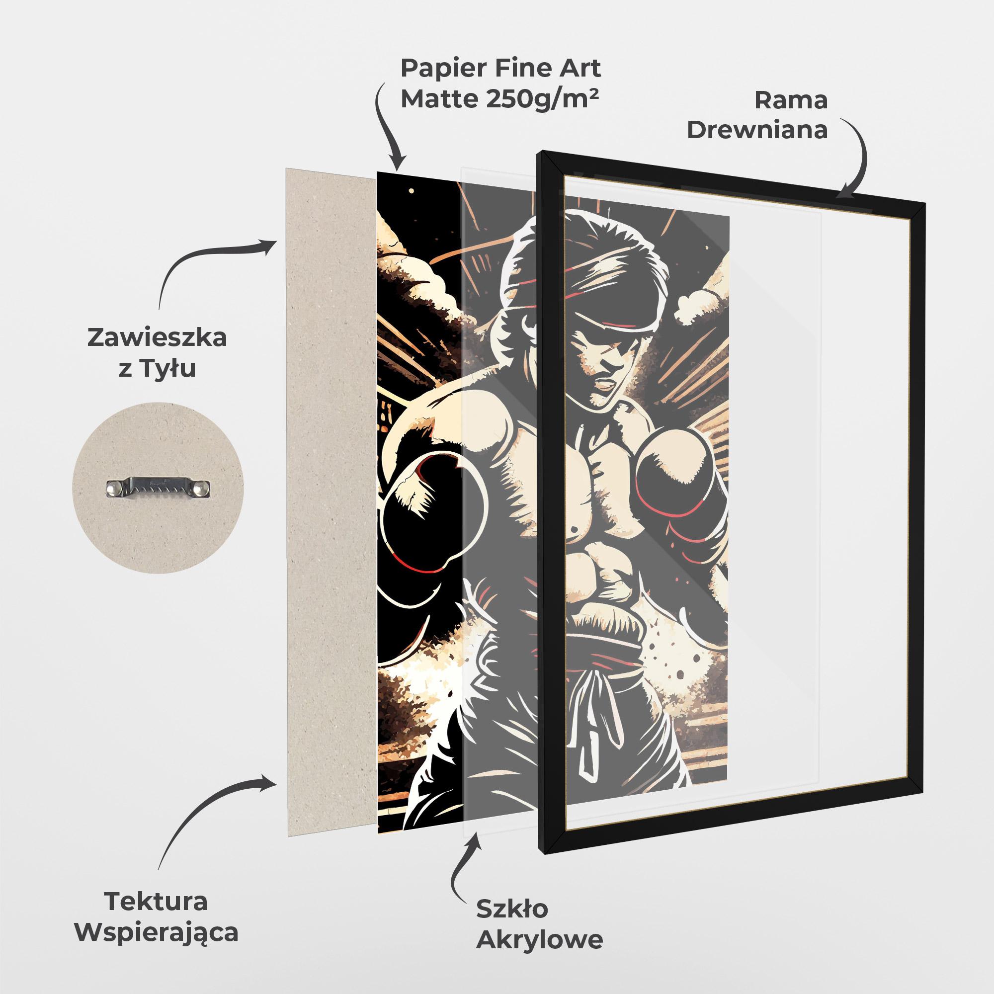 Plakat w Ramie Boxing Video Game mockup 1