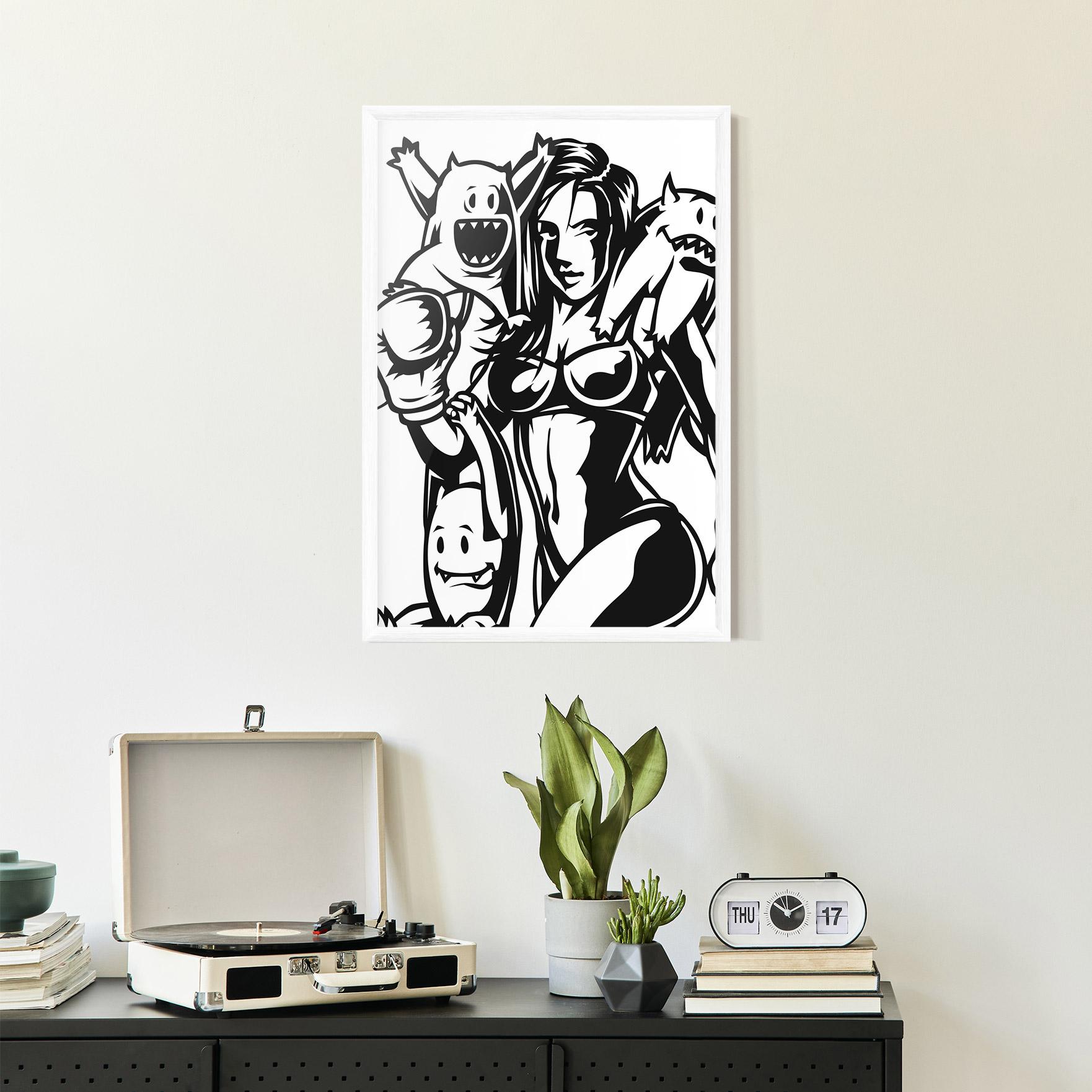 Plakat w Ramie Woman Boxing mockup 2