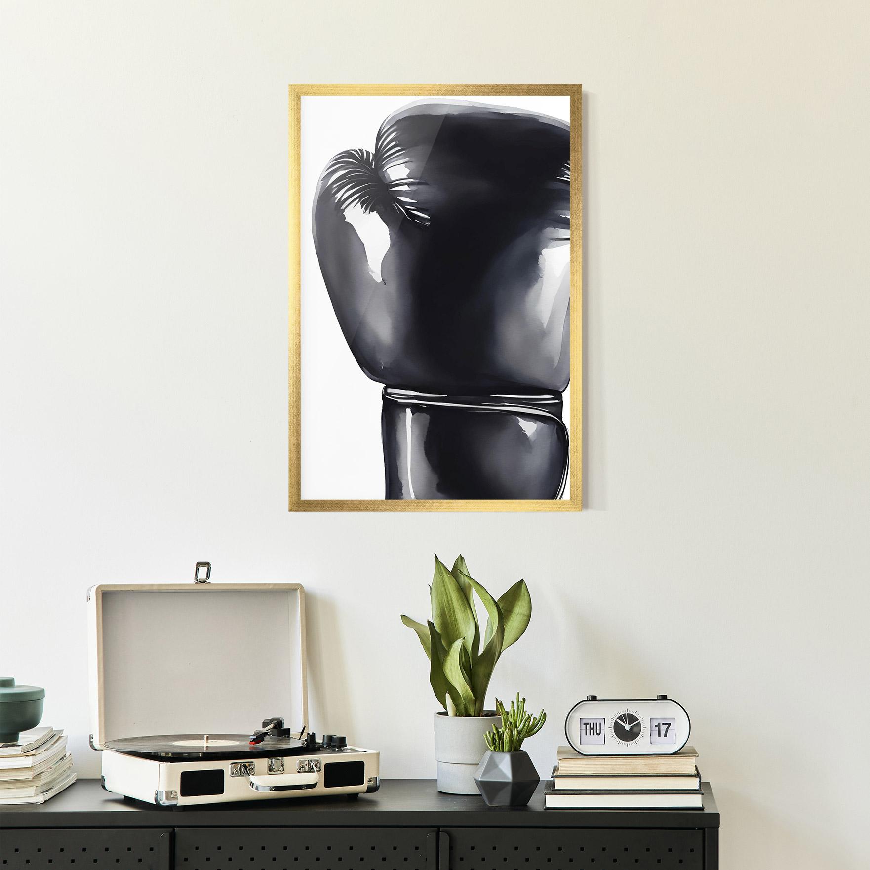 Plakat w Ramie Black Box Glove mockup 2