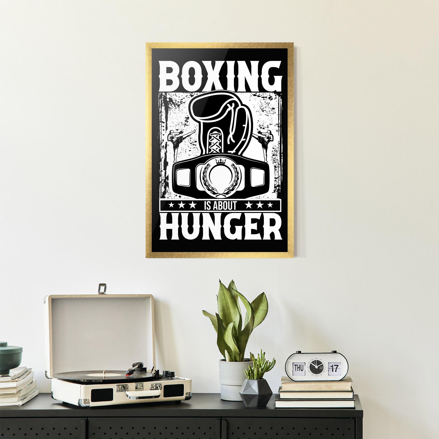 Plakat w Ramie Boxing Hunger mockup 2