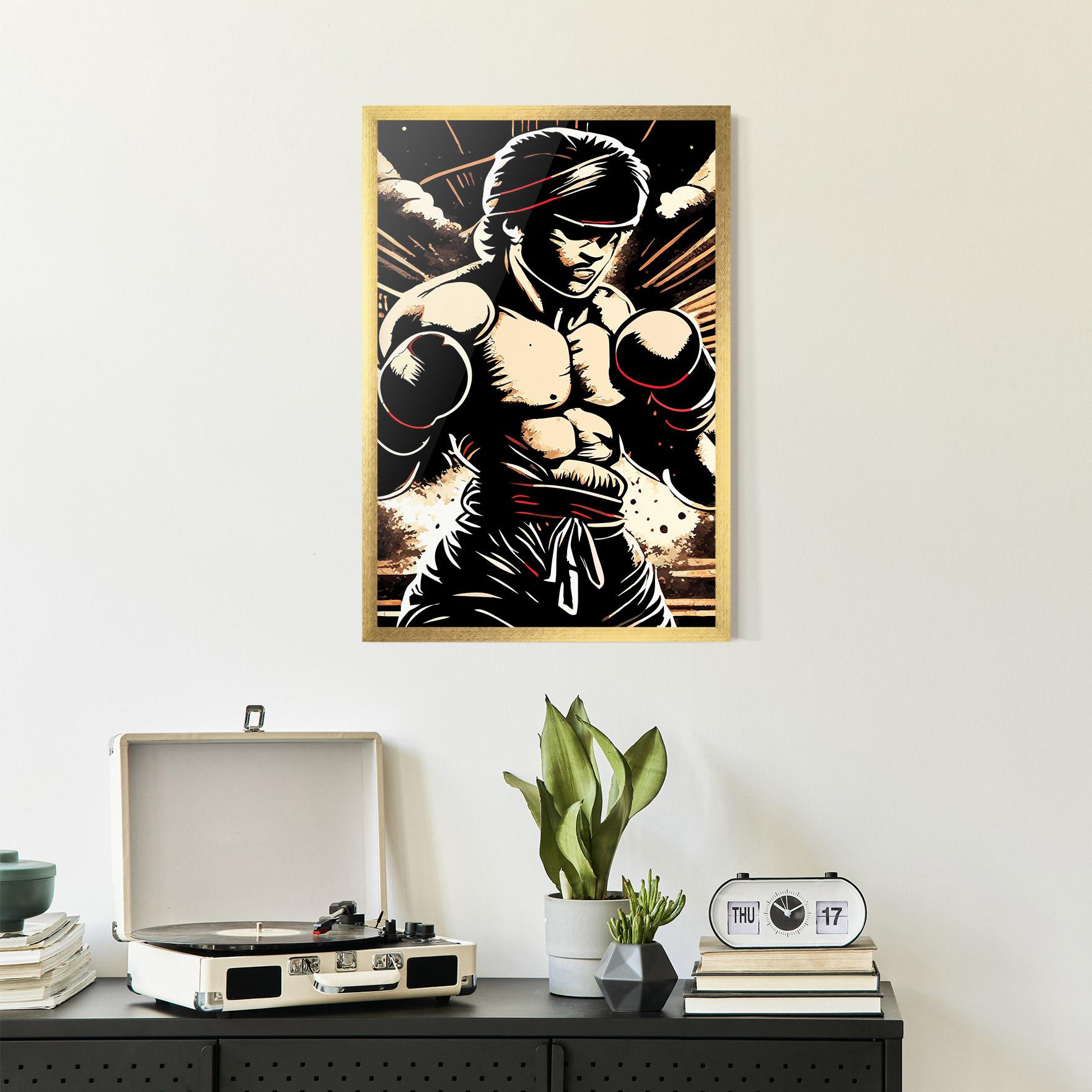 Plakat w Ramie Boxing Video Game mockup 2