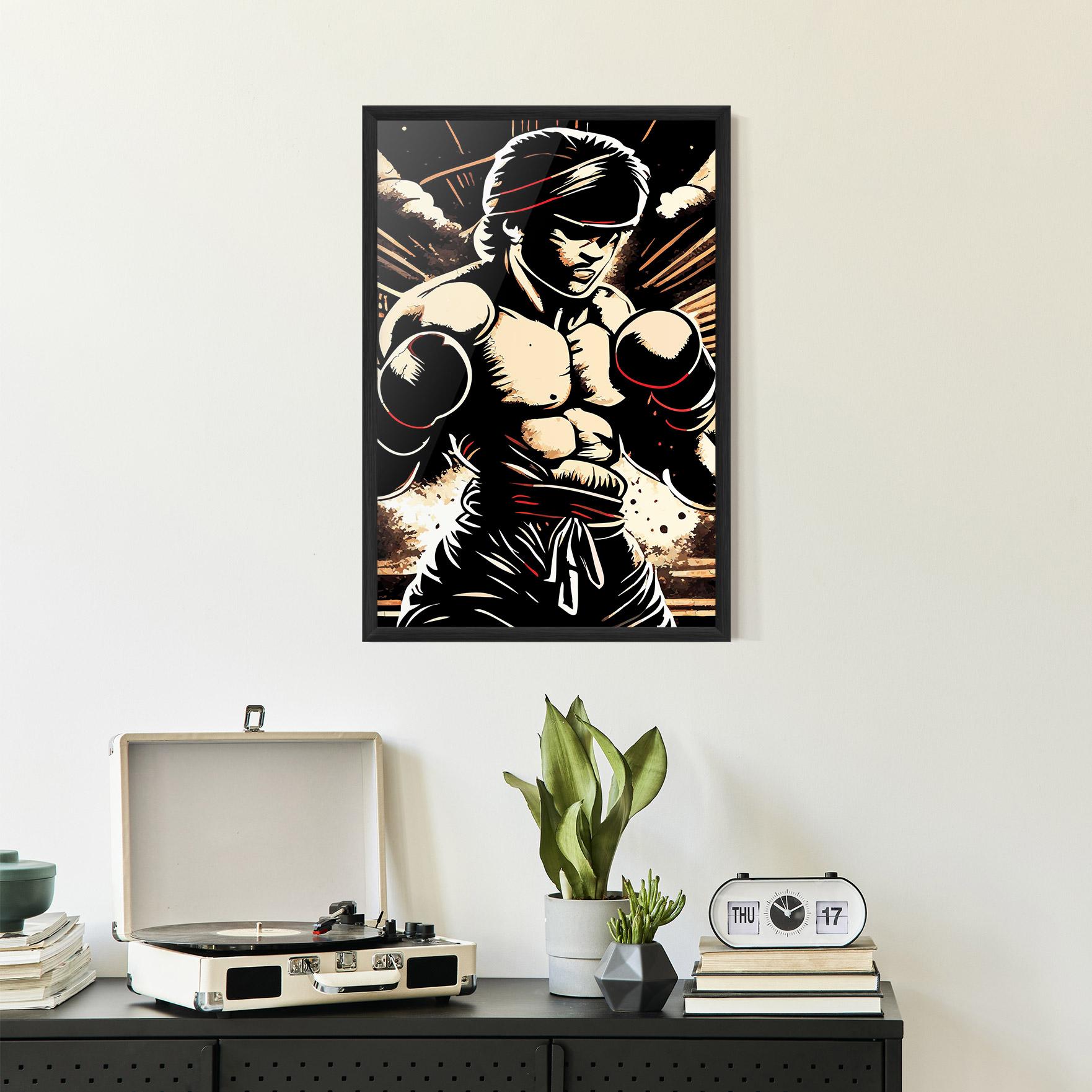 Plakat w Ramie Boxing Video Game mockup 2