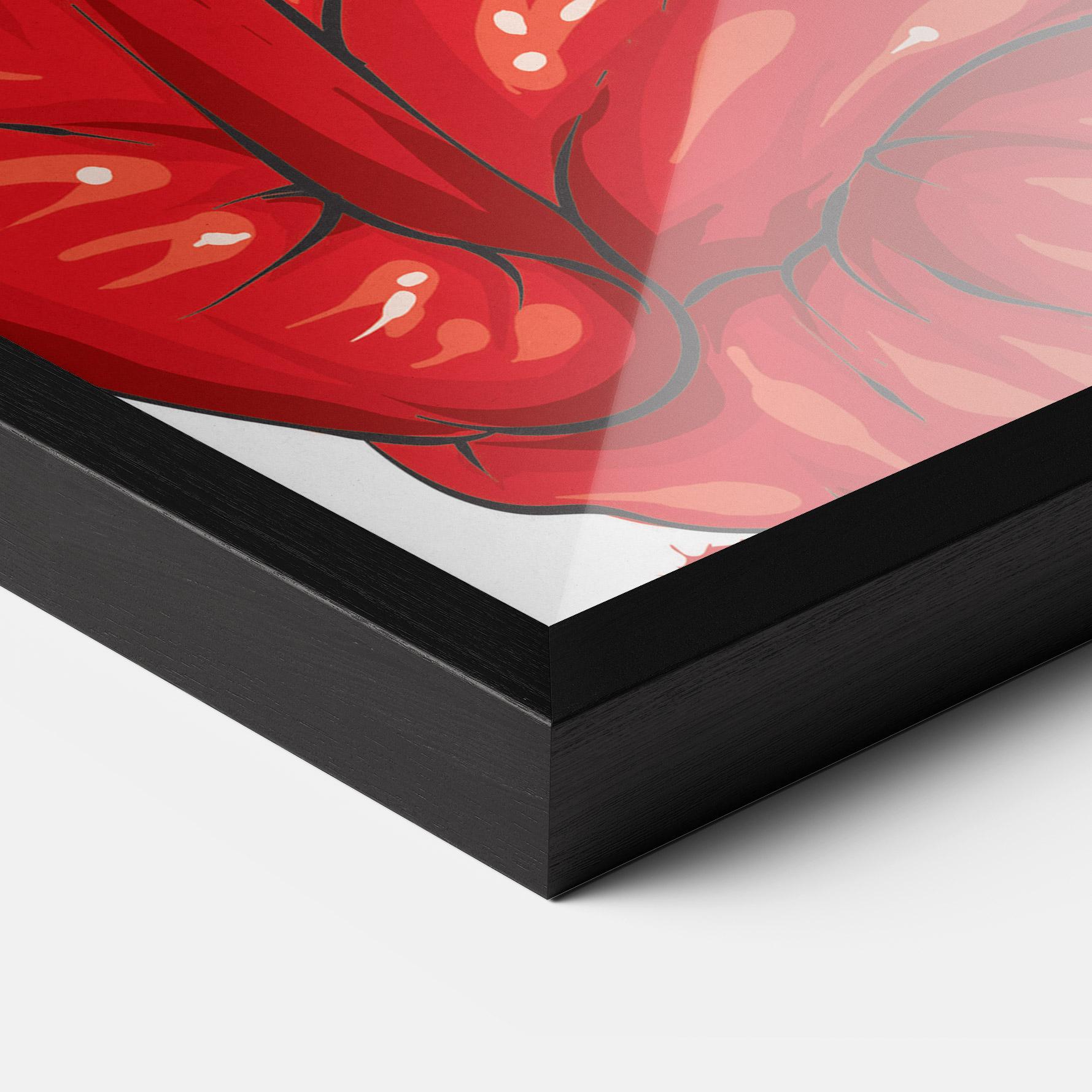 Plakat w Ramie Blue Red Gloves mockup 3