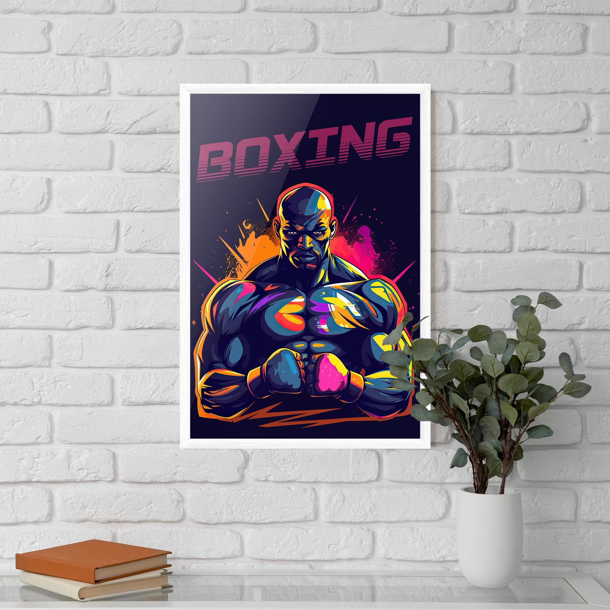 Plakat w Ramie Yellow Pink Box mockup 5