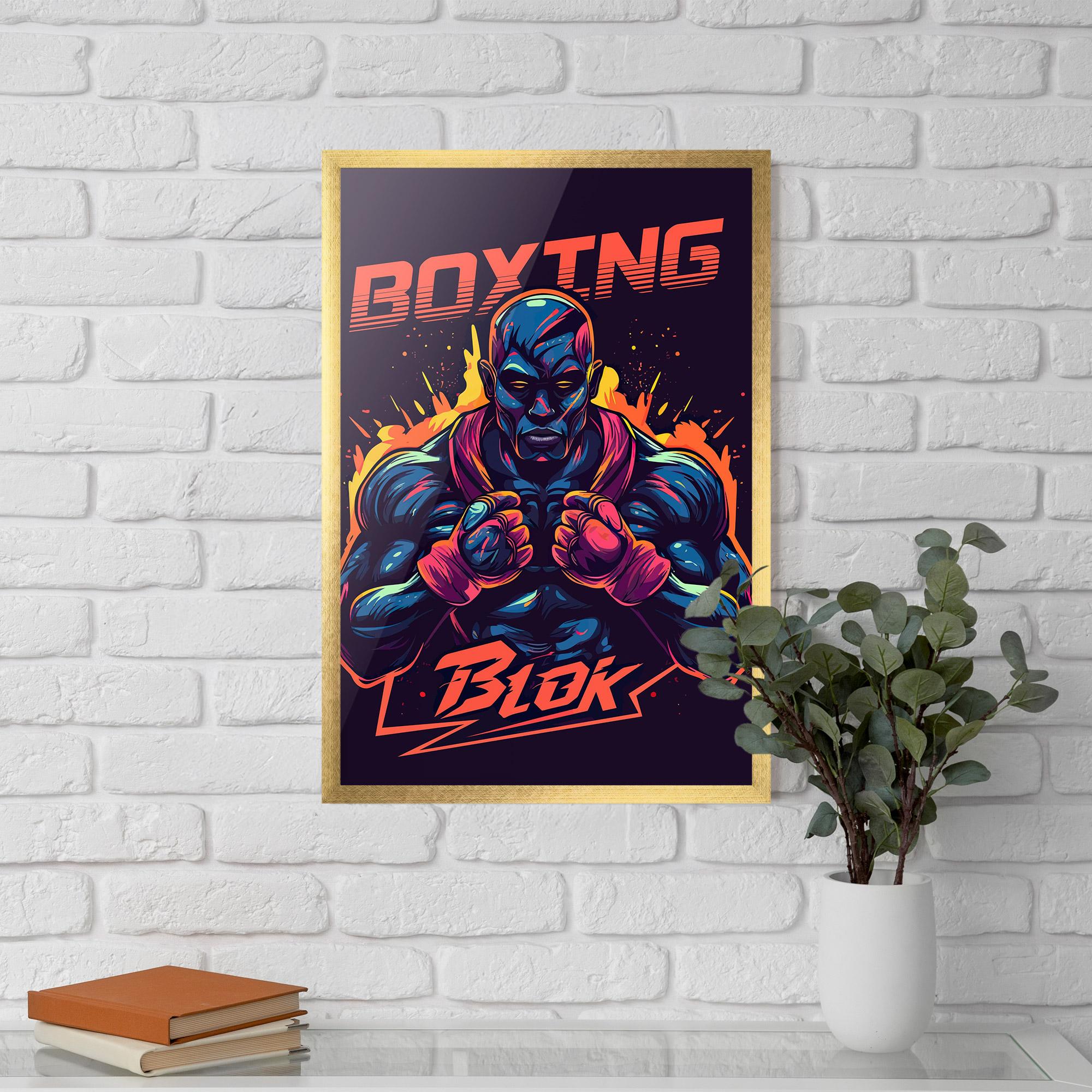 Plakat w Ramie Boxing Blok mockup 5