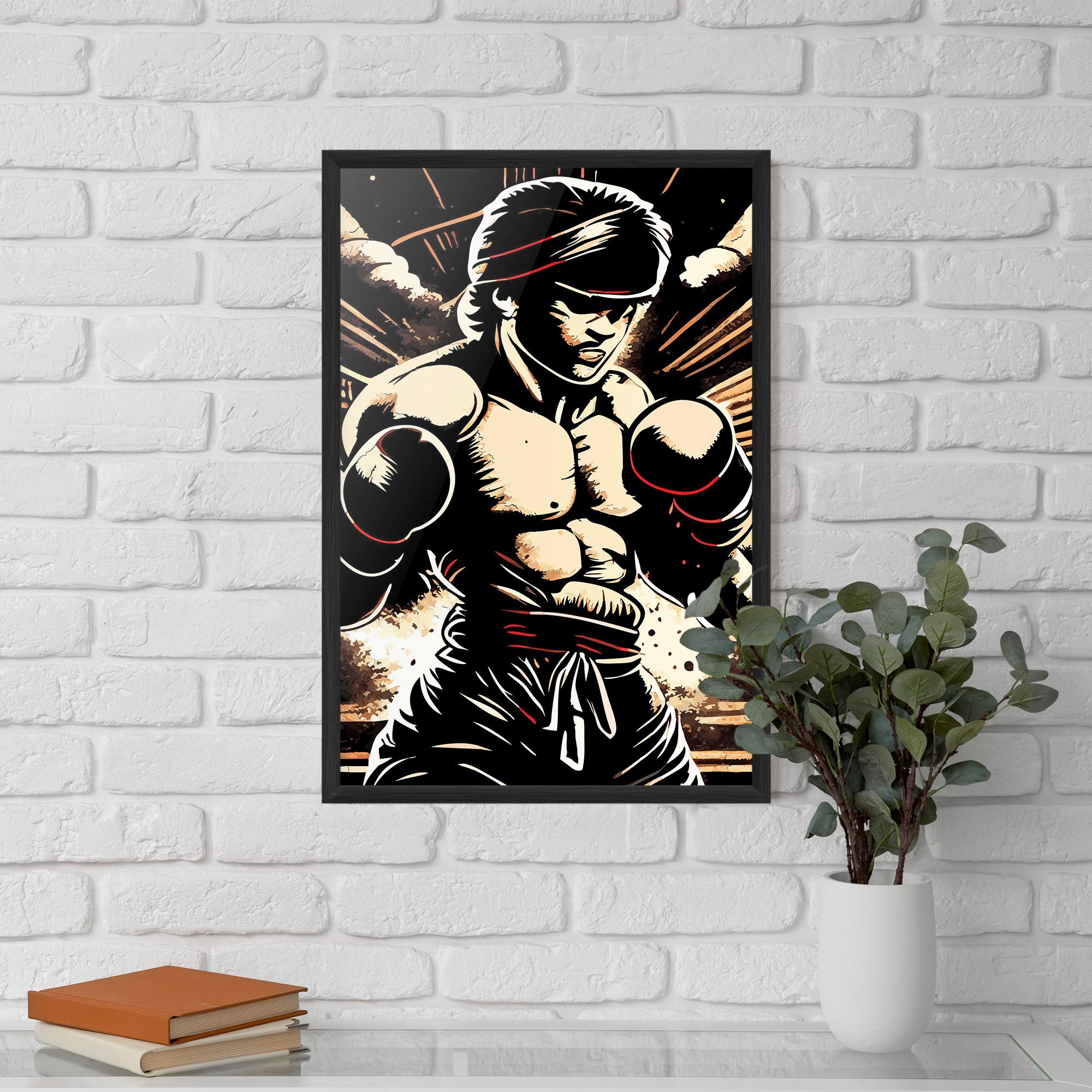 Plakat w Ramie Boxing Video Game mockup 5