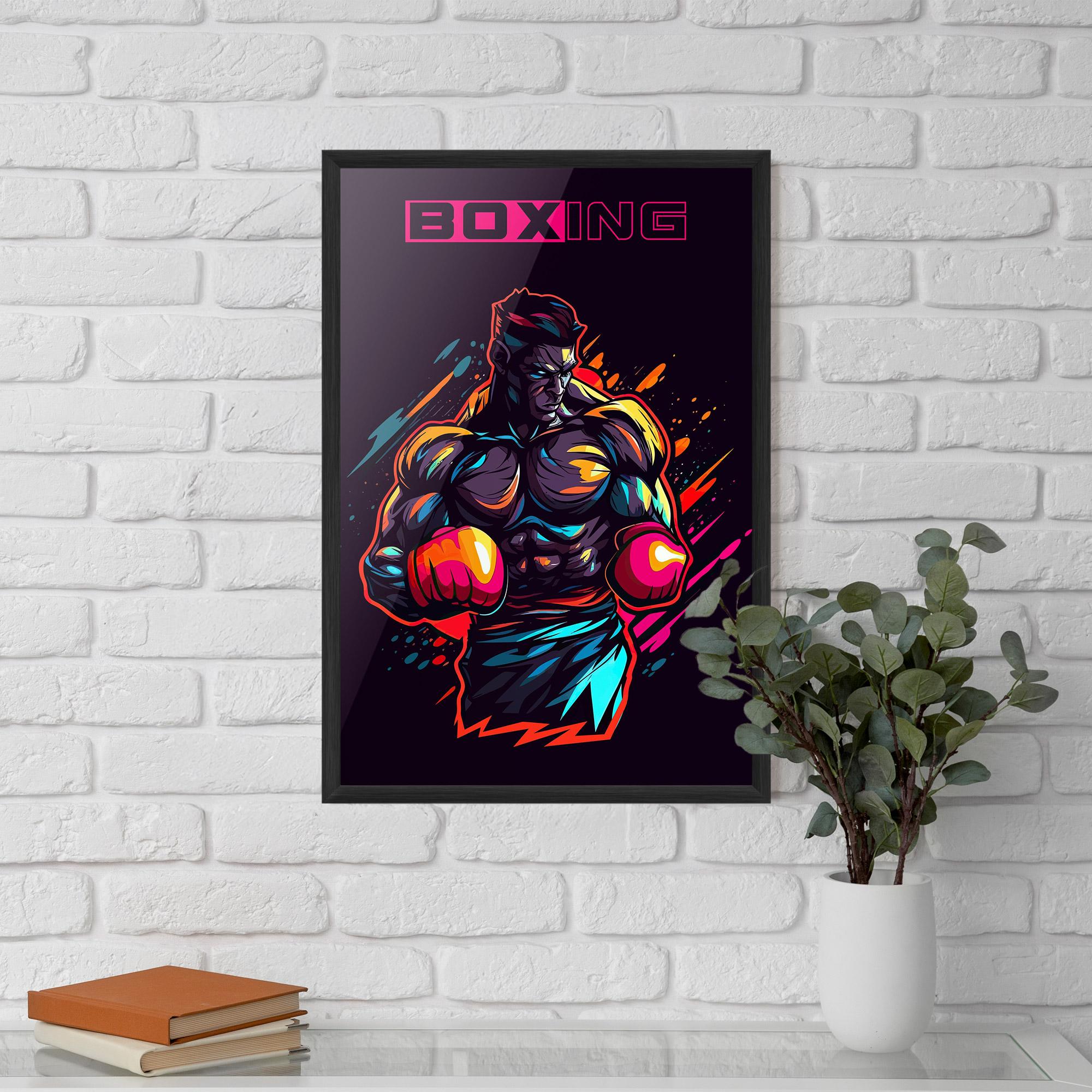 Plakat w Ramie Yellow Light Box mockup 5