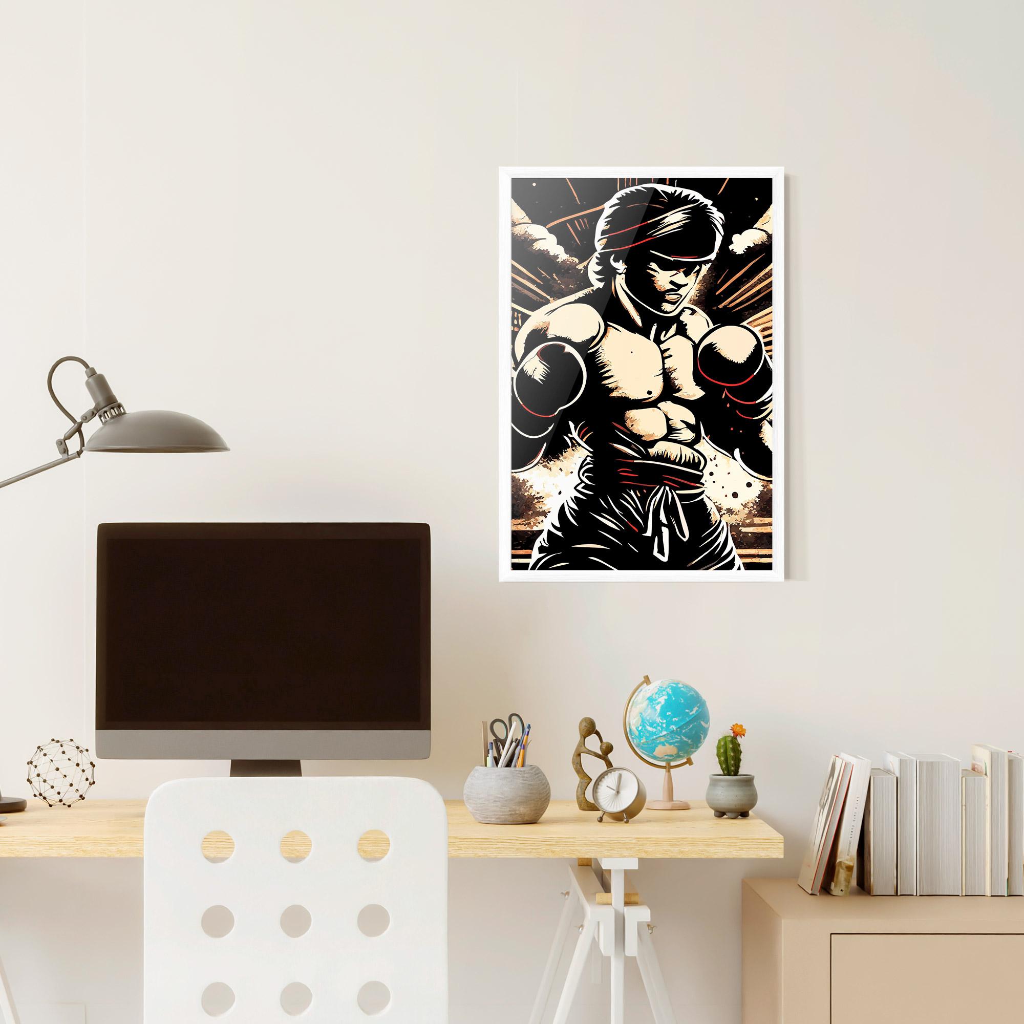 Plakat w Ramie Boxing Video Game mockup 6