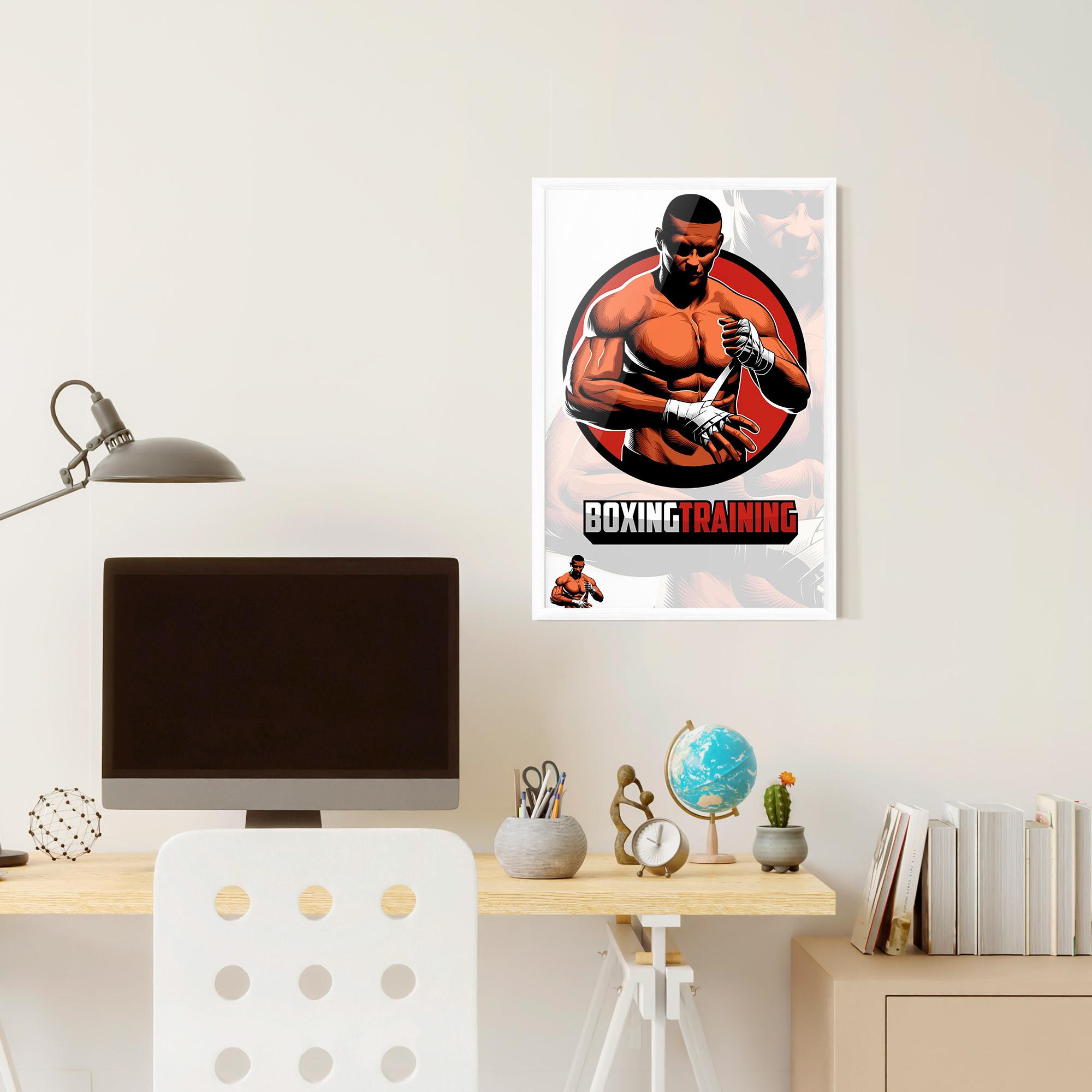 Plakat w Ramie Training Fighter mockup 6