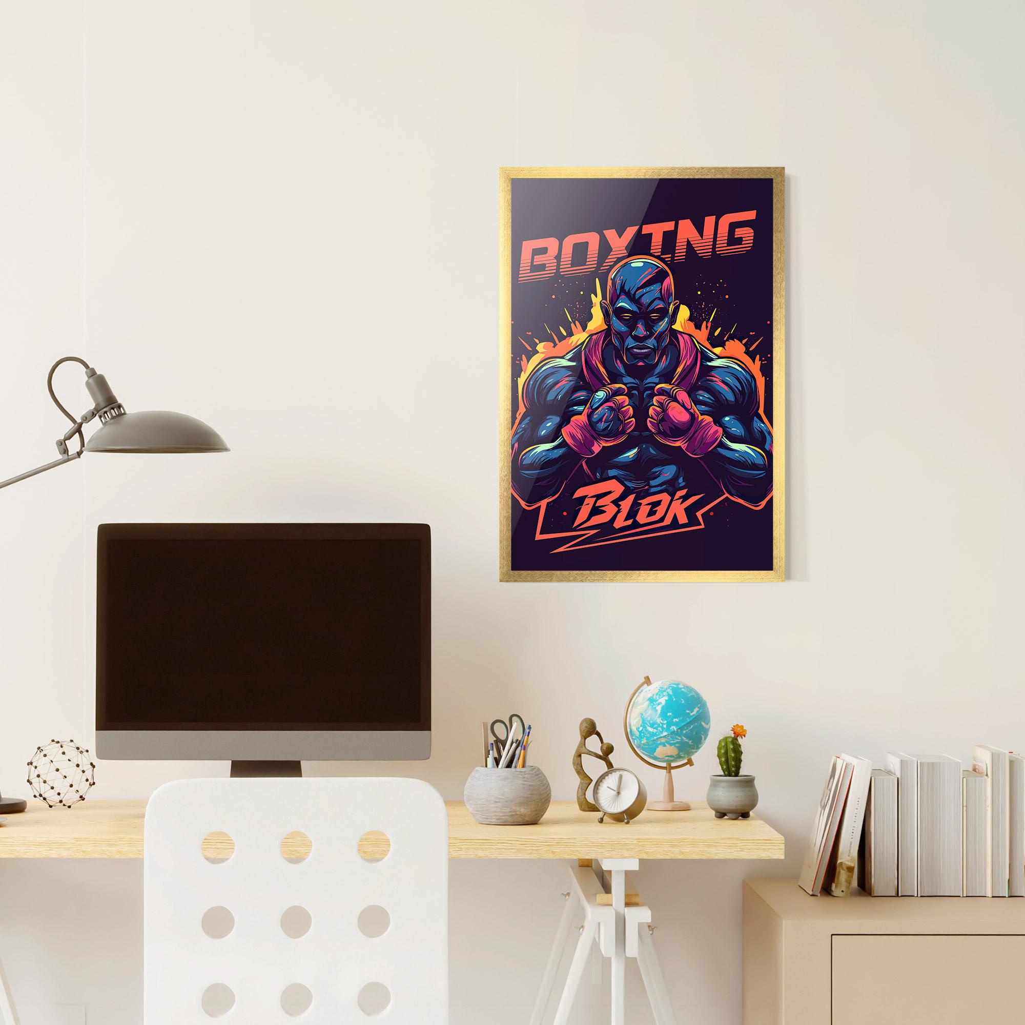 Plakat w Ramie Boxing Blok mockup 6