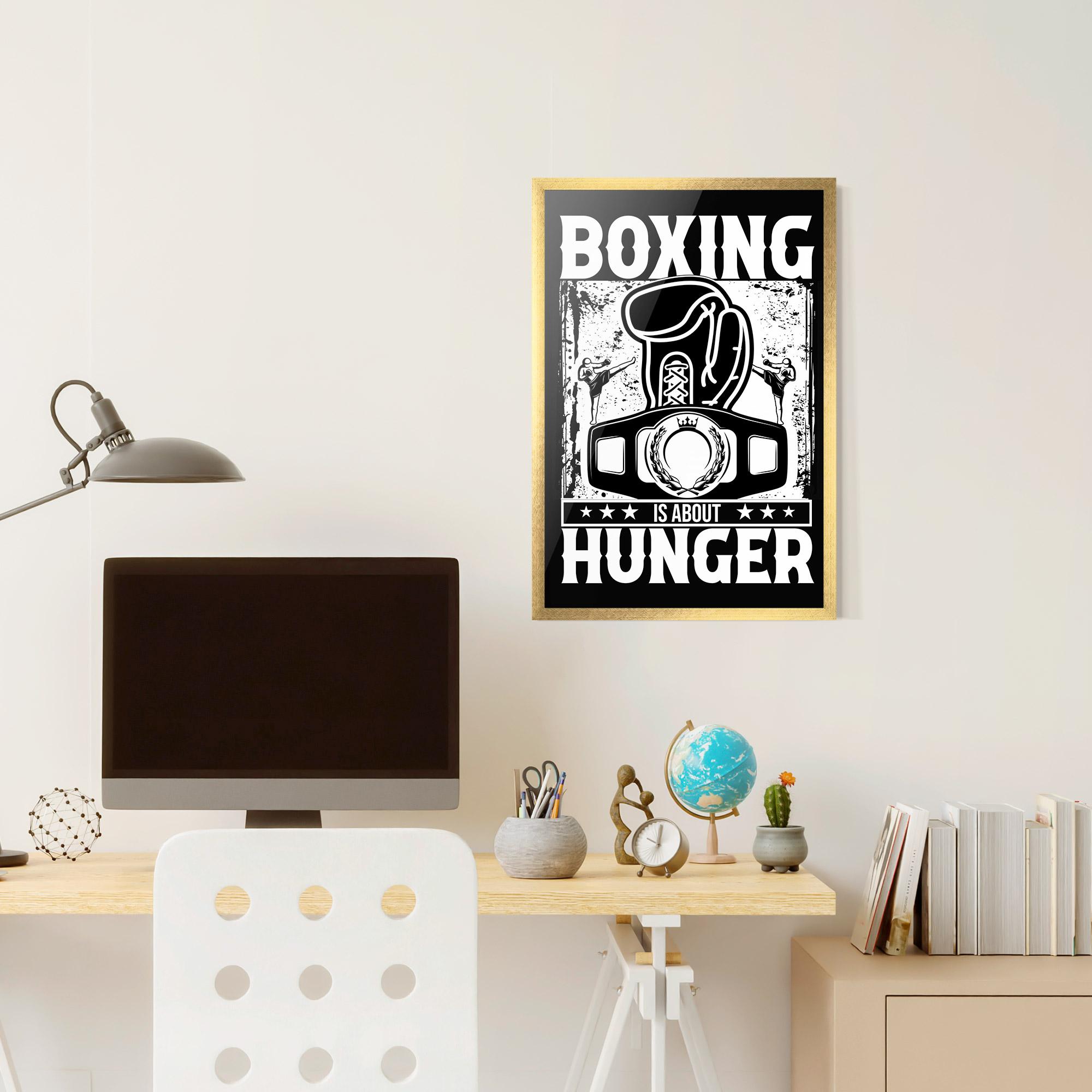 Plakat w Ramie Boxing Hunger mockup 6