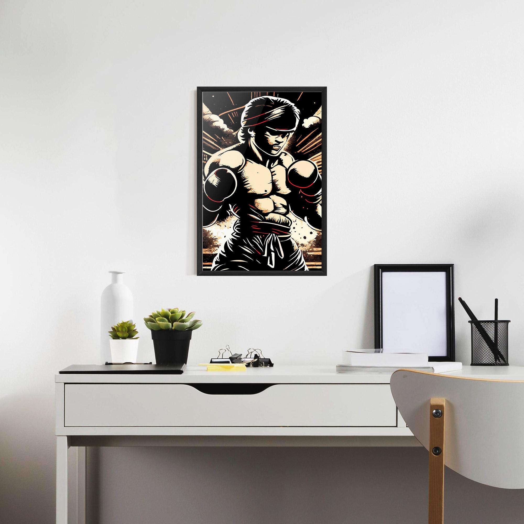 Plakat w Ramie Boxing Video Game mockup 7