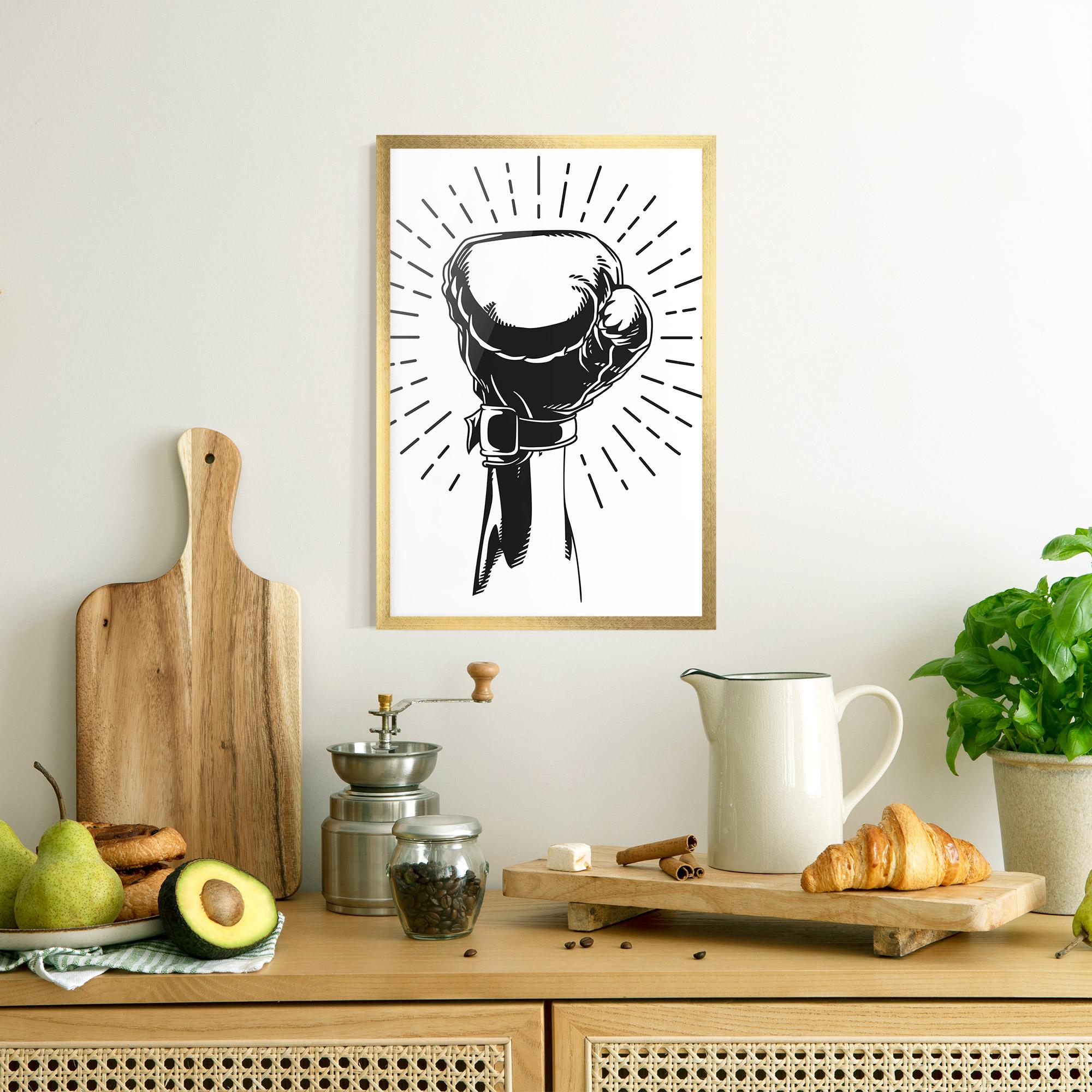 Plakat w Ramie White Hand Boxing mockup 8