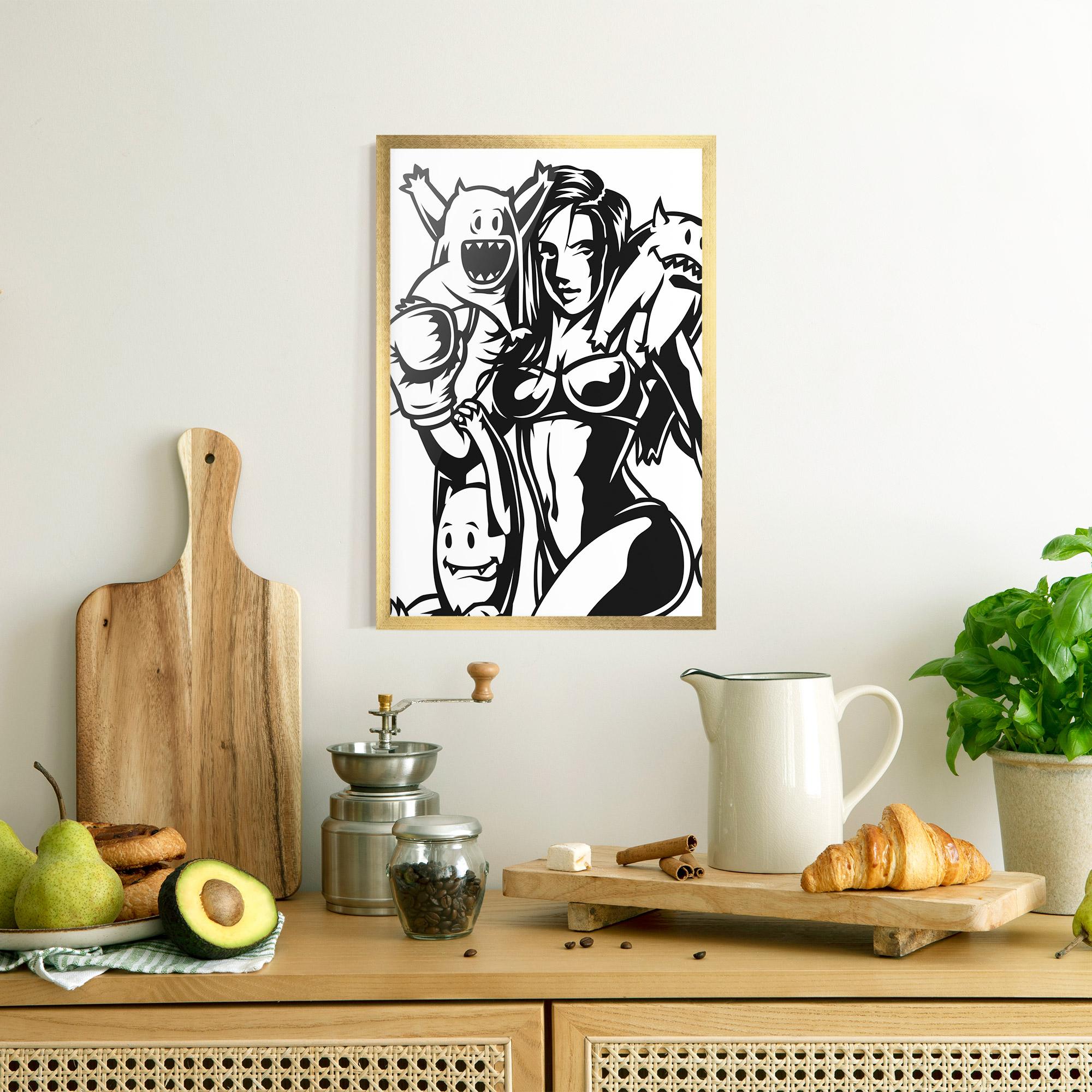 Plakat w Ramie Woman Boxing mockup 8