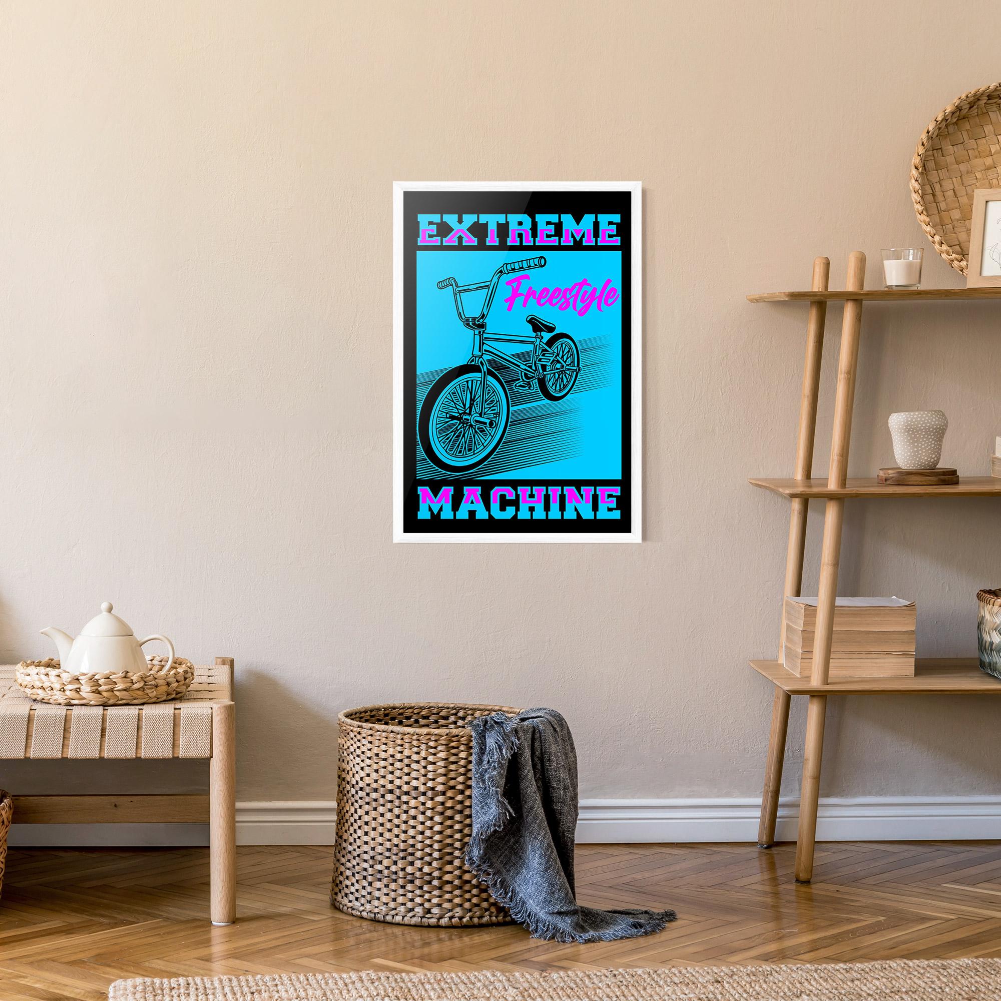 Plakat w Ramie Extreme Machine mockup 9