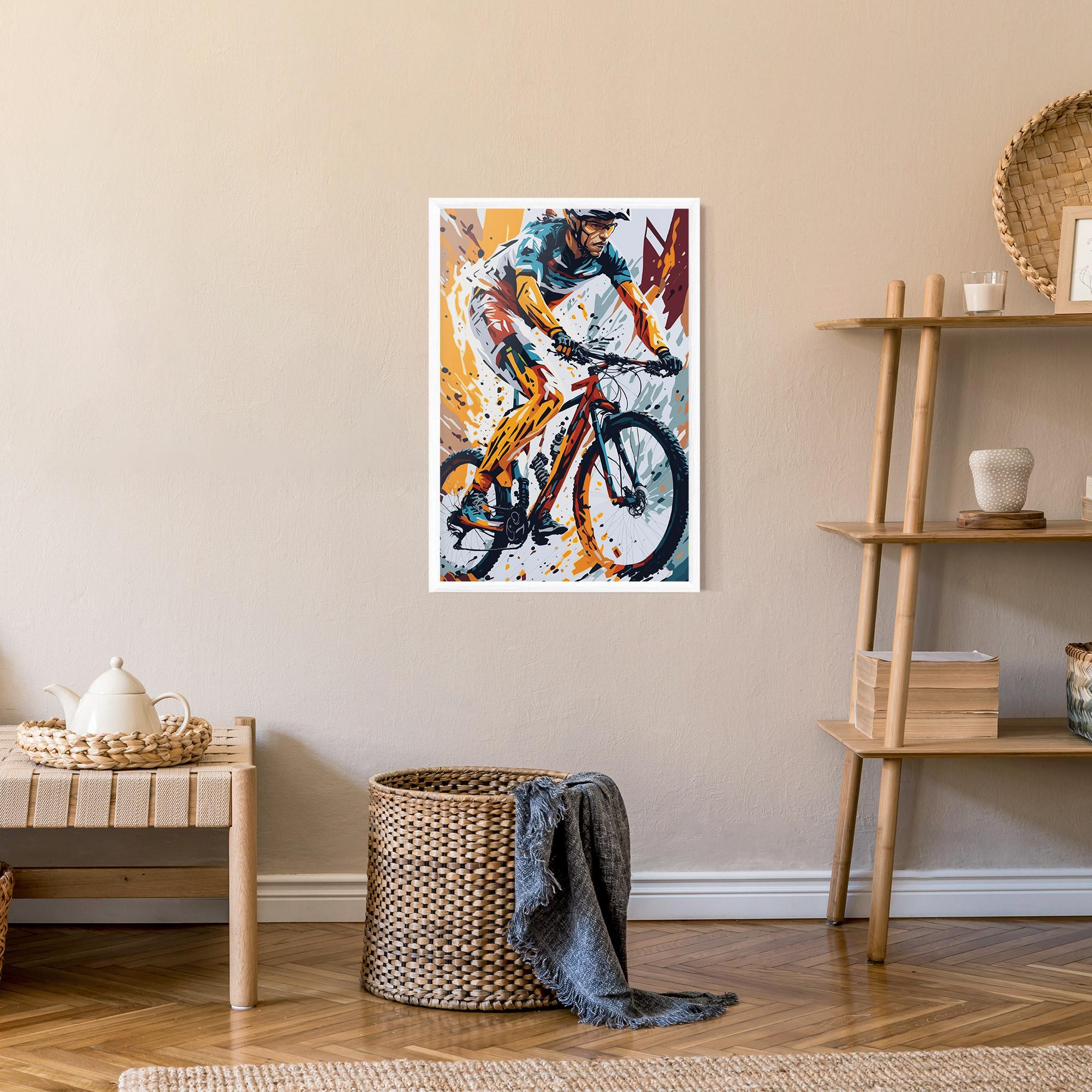Plakat w Ramie Orange Bike Art mockup 9