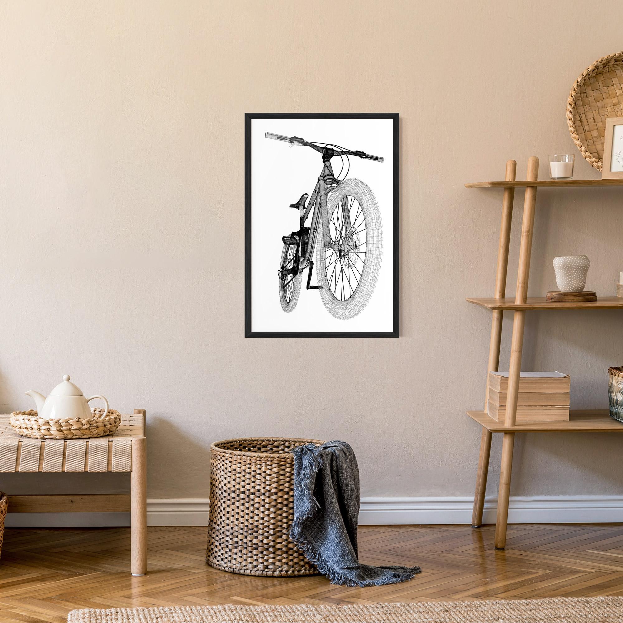 Plakat w Ramie Mountain Bicycle 3d Model mockup 9