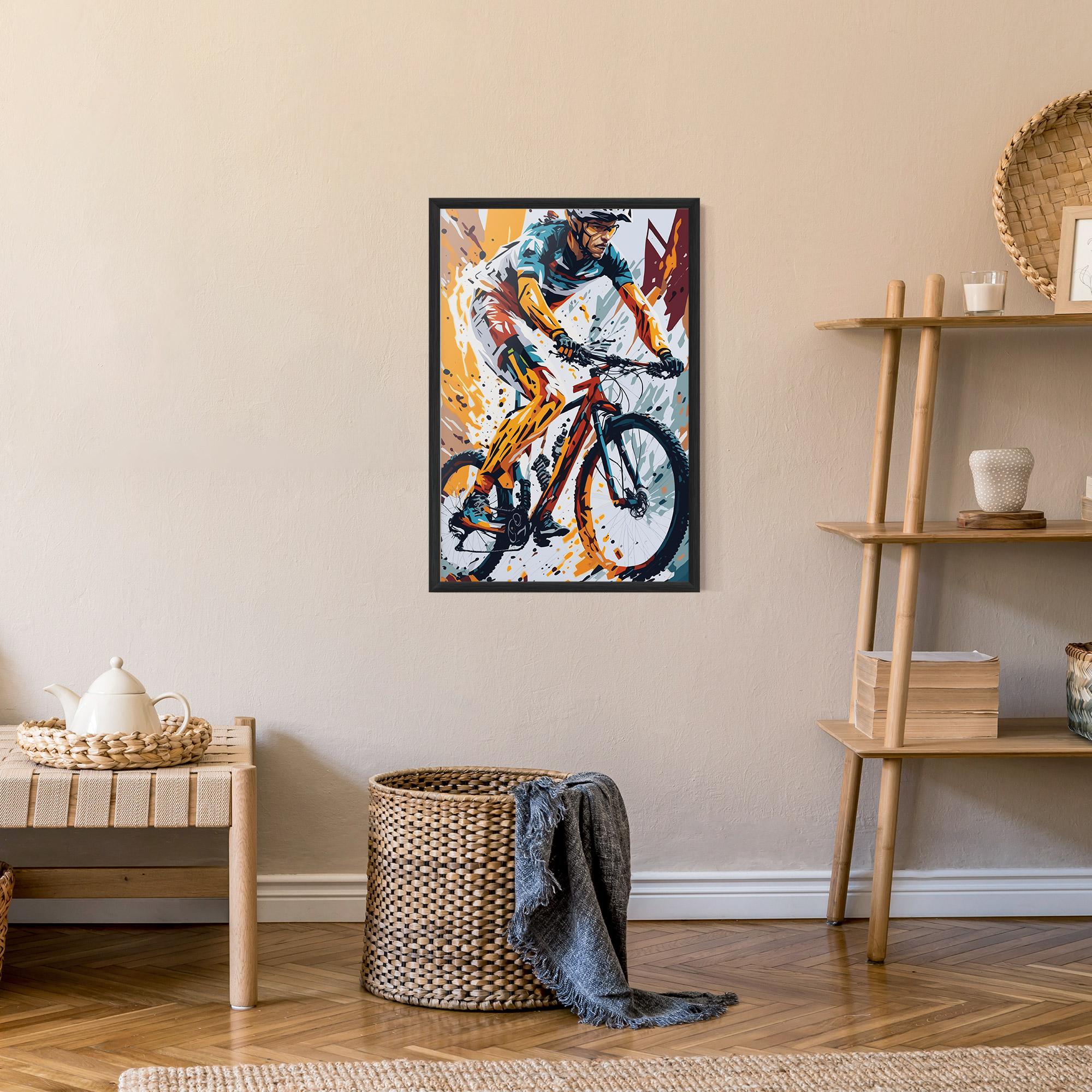 Plakat w Ramie Orange Bike Art mockup 9