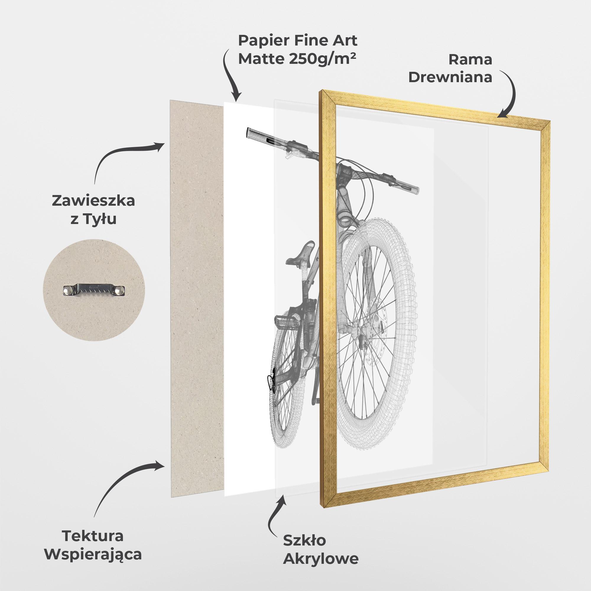 Plakat w Ramie Mountain Bicycle 3d Model mockup 1