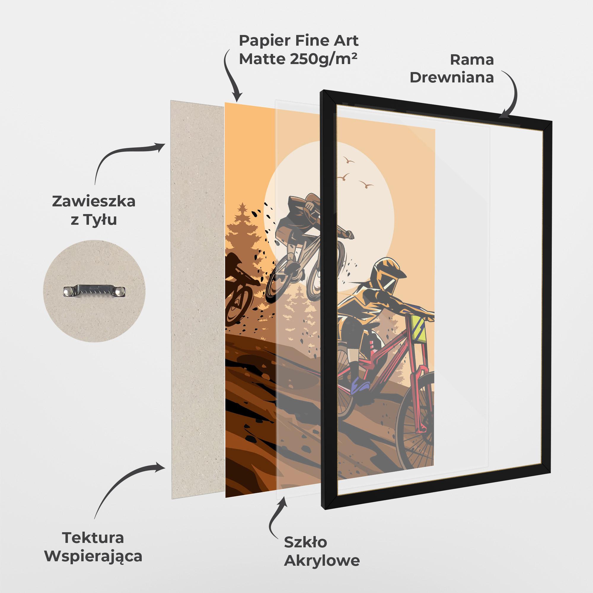 Plakat w Ramie Downhill Bike mockup 1