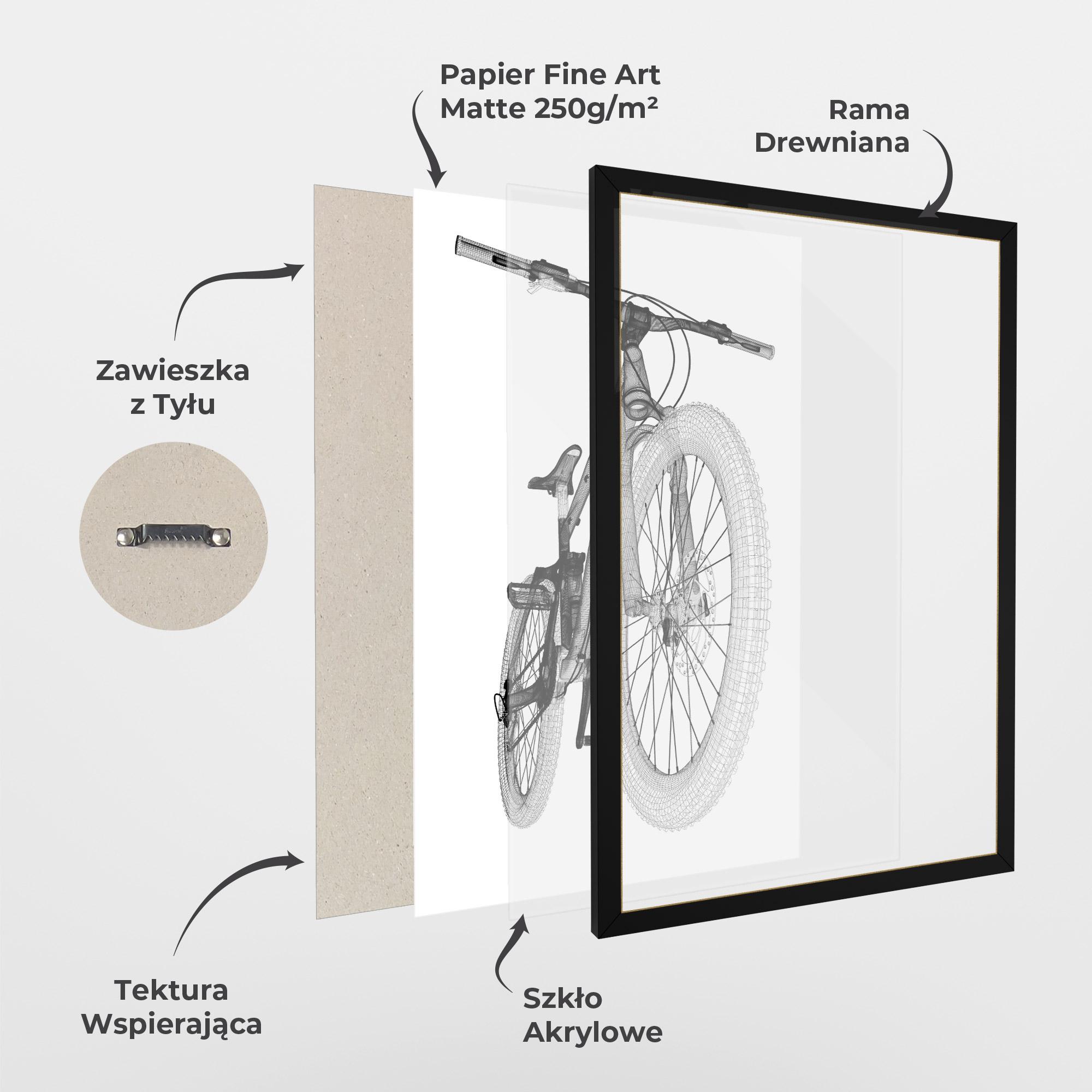 Plakat w Ramie Mountain Bicycle 3d Model mockup 1
