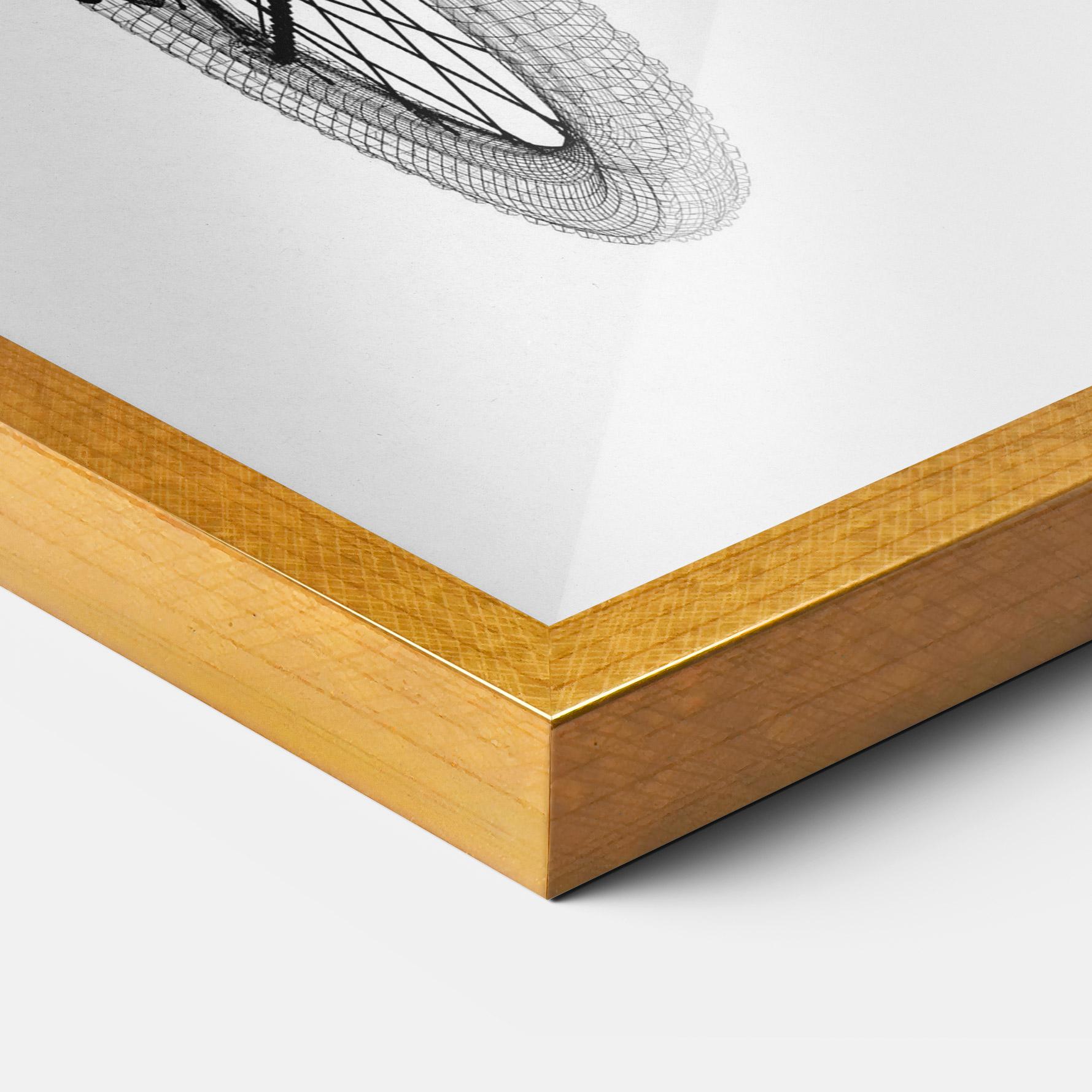 Plakat w Ramie Mountain Bicycle 3d Model mockup 3