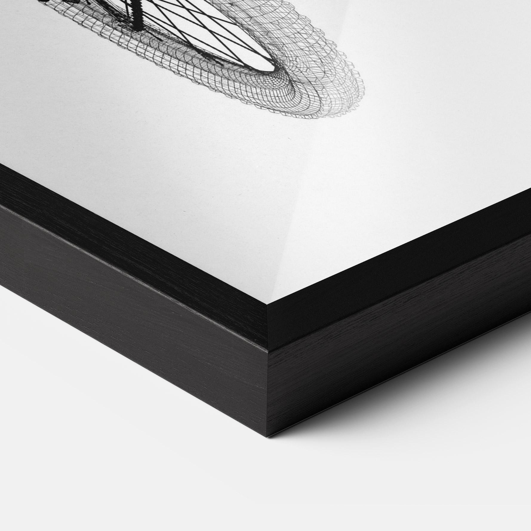 Plakat w Ramie Mountain Bicycle 3d Model mockup 3