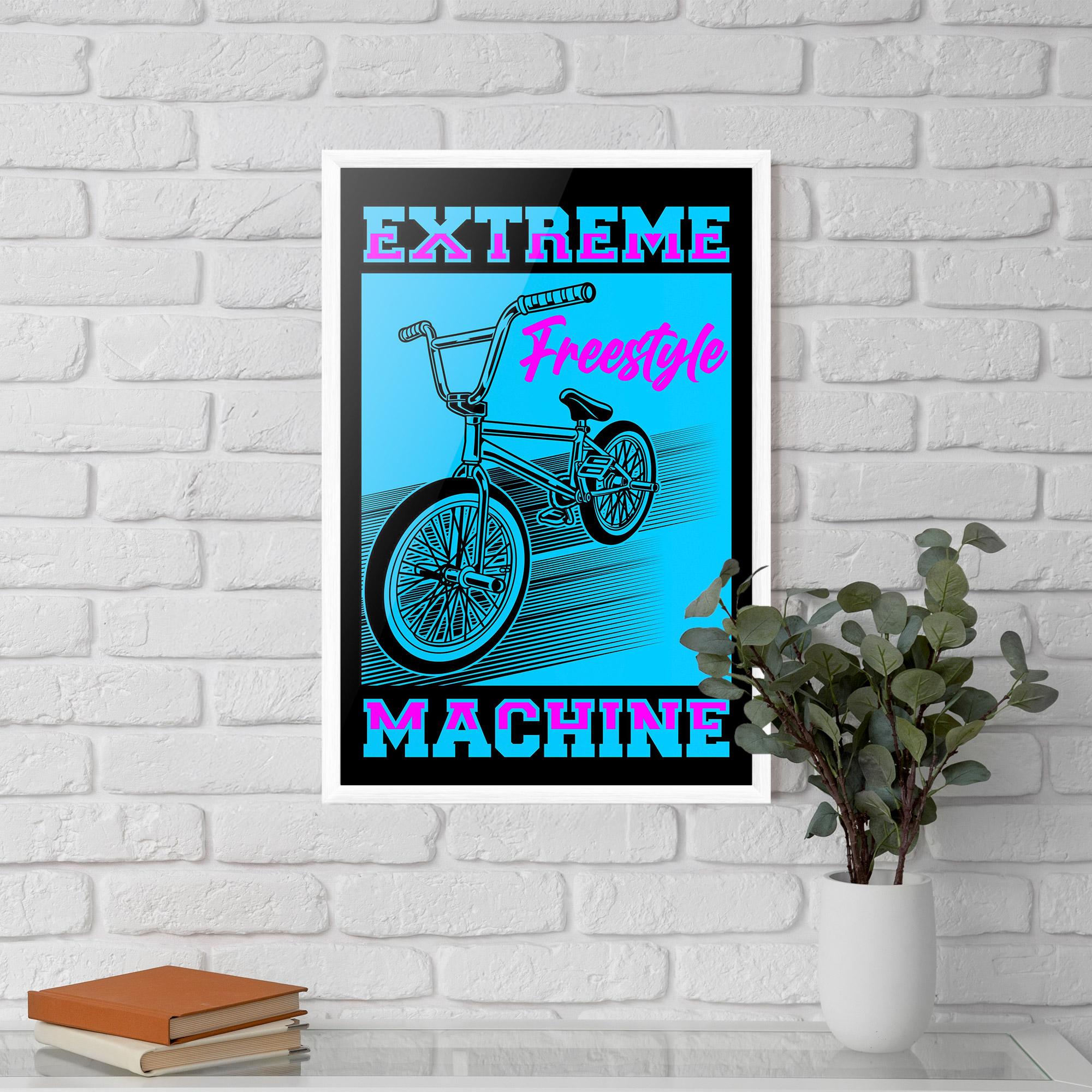 Plakat w Ramie Extreme Machine mockup 5