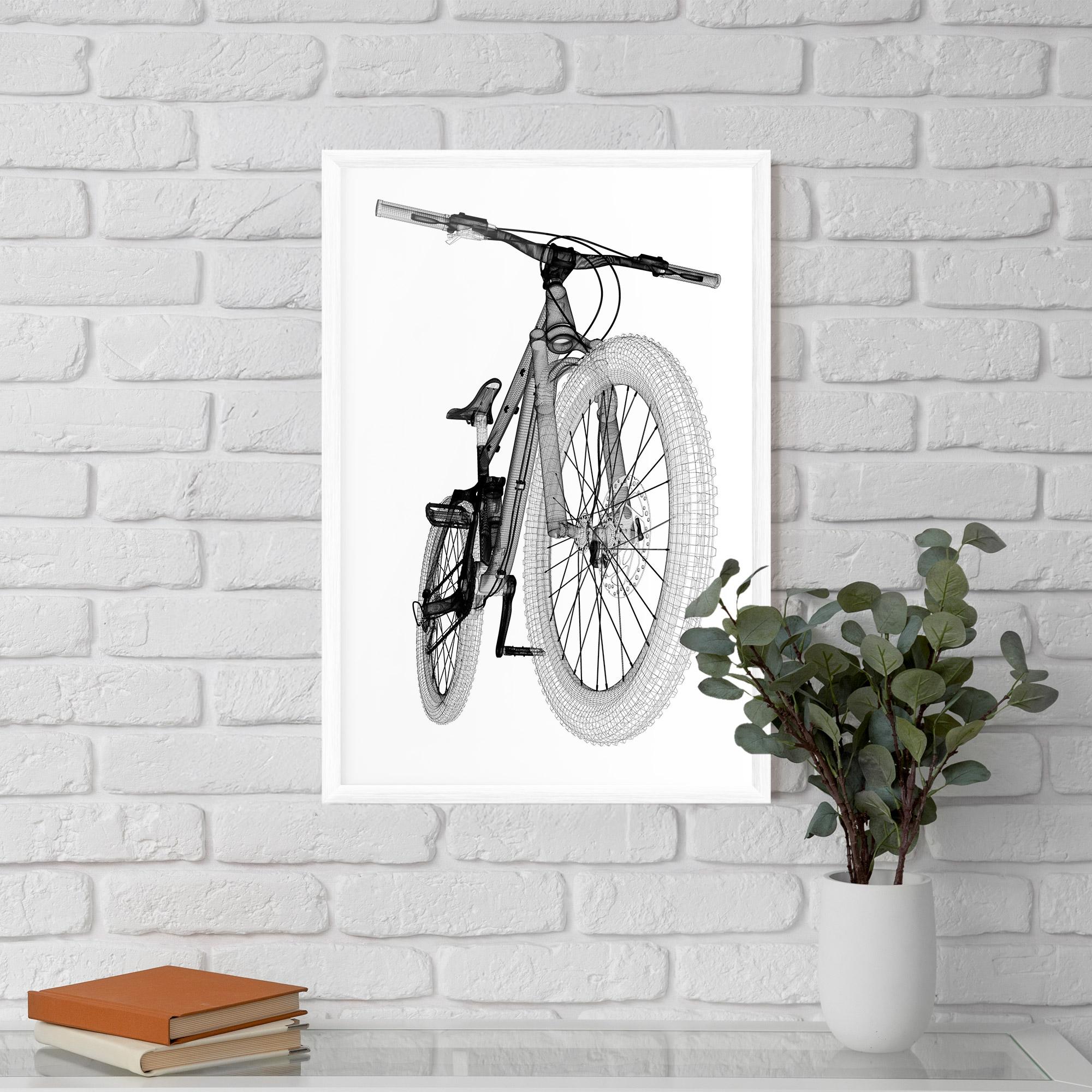Plakat w Ramie Mountain Bicycle 3d Model mockup 5