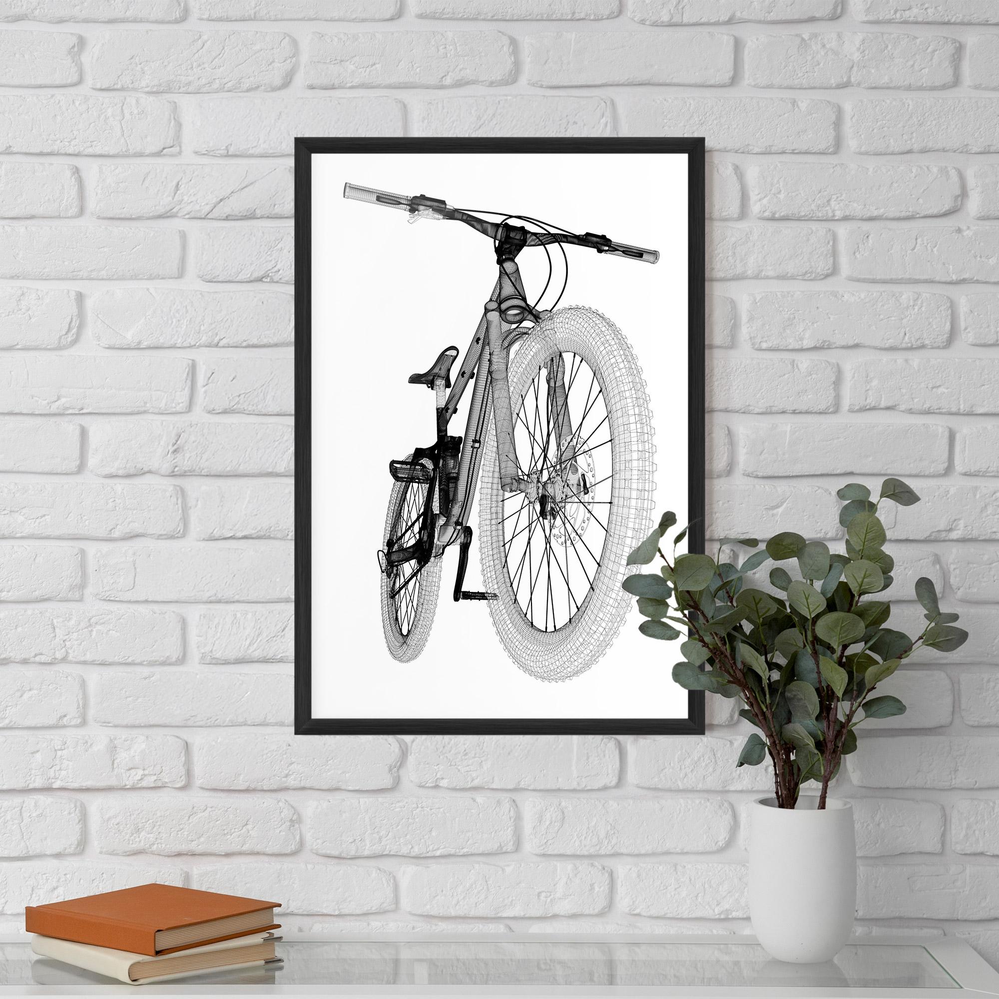 Plakat w Ramie Mountain Bicycle 3d Model mockup 5