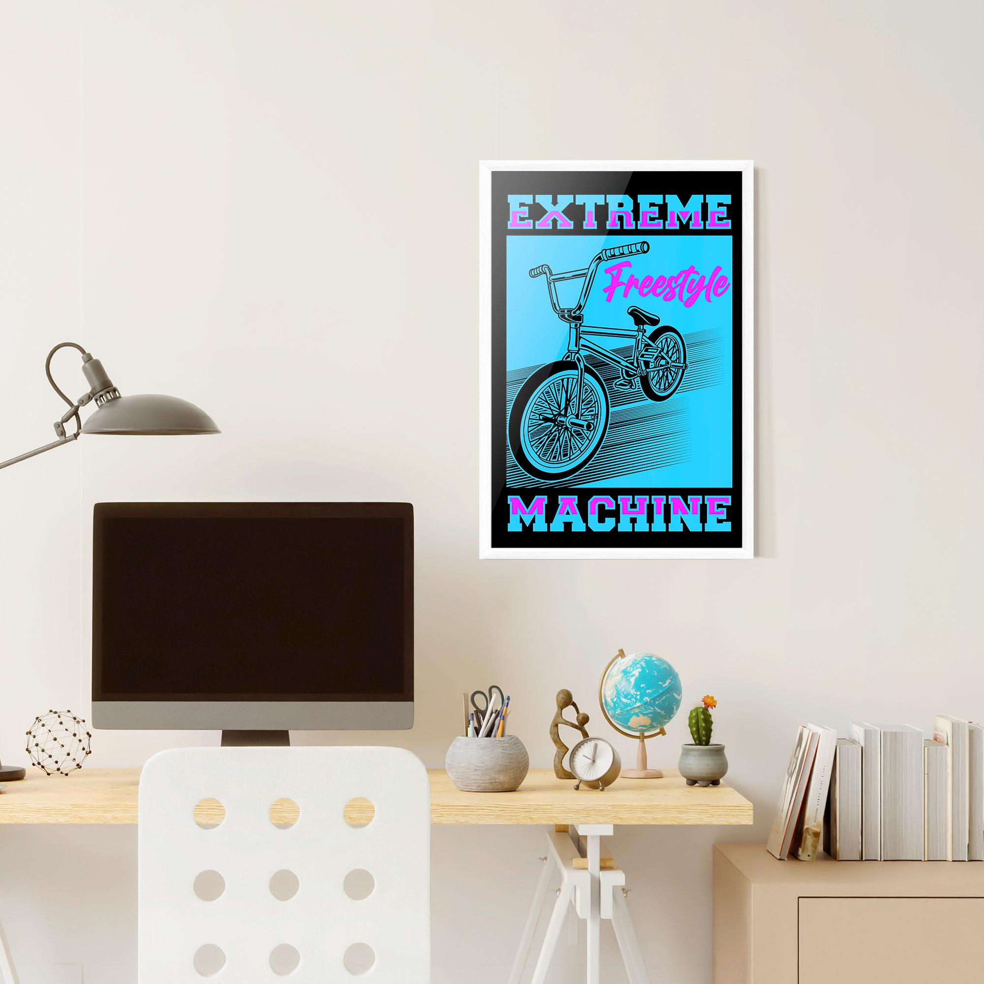 Plakat w Ramie Extreme Machine mockup 6