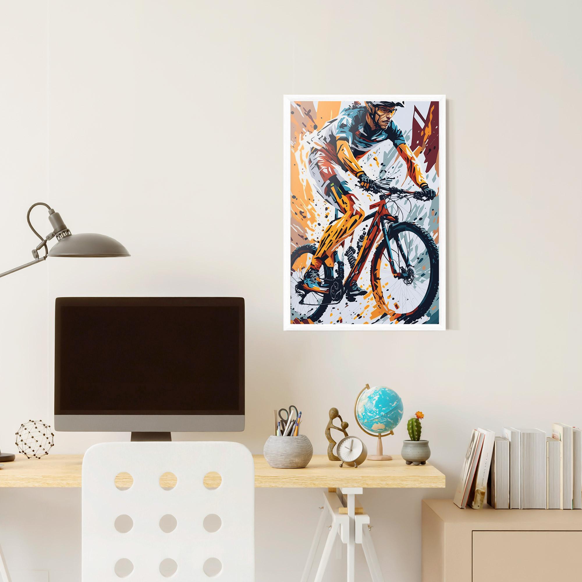 Plakat w Ramie Orange Bike Art mockup 6