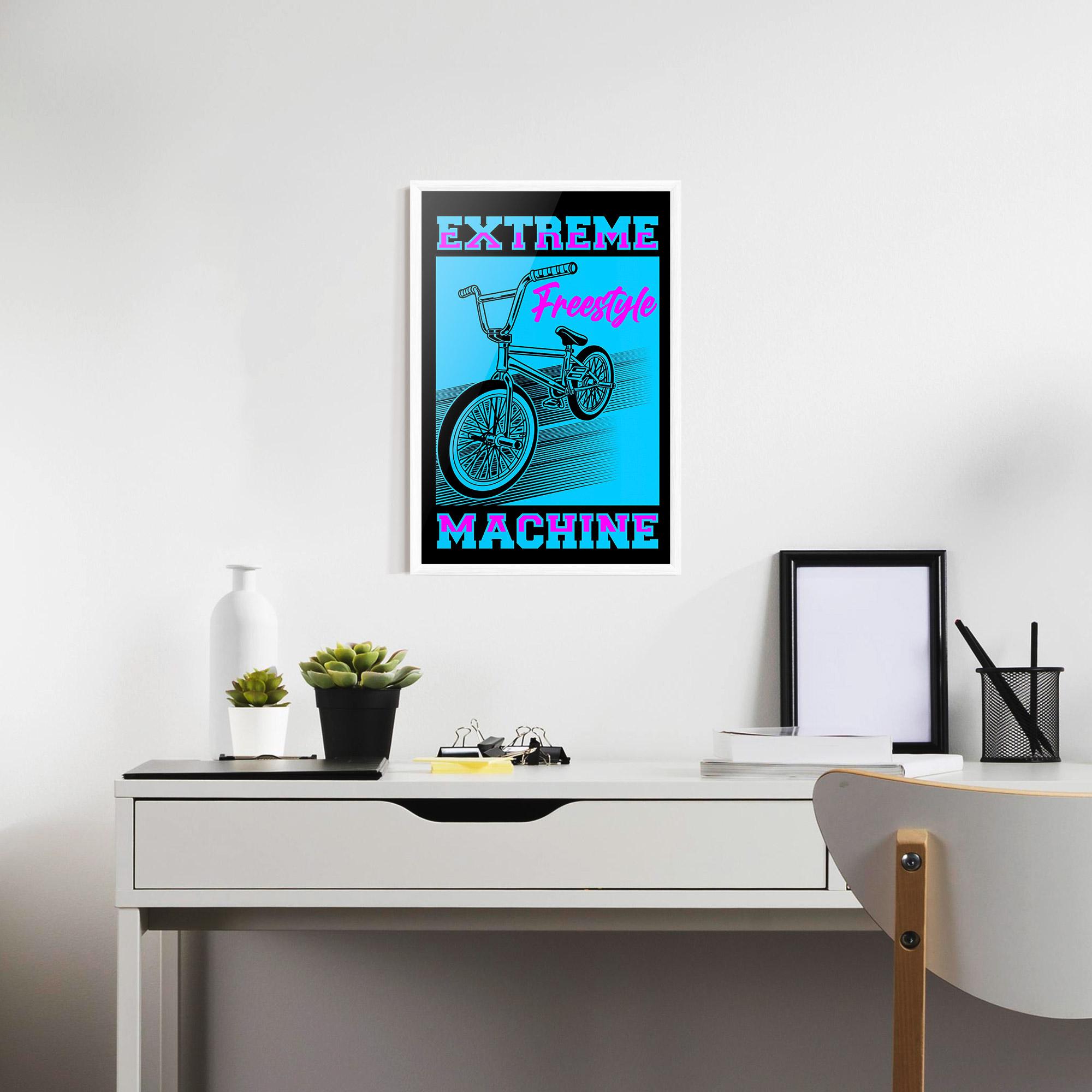Plakat w Ramie Extreme Machine mockup 7