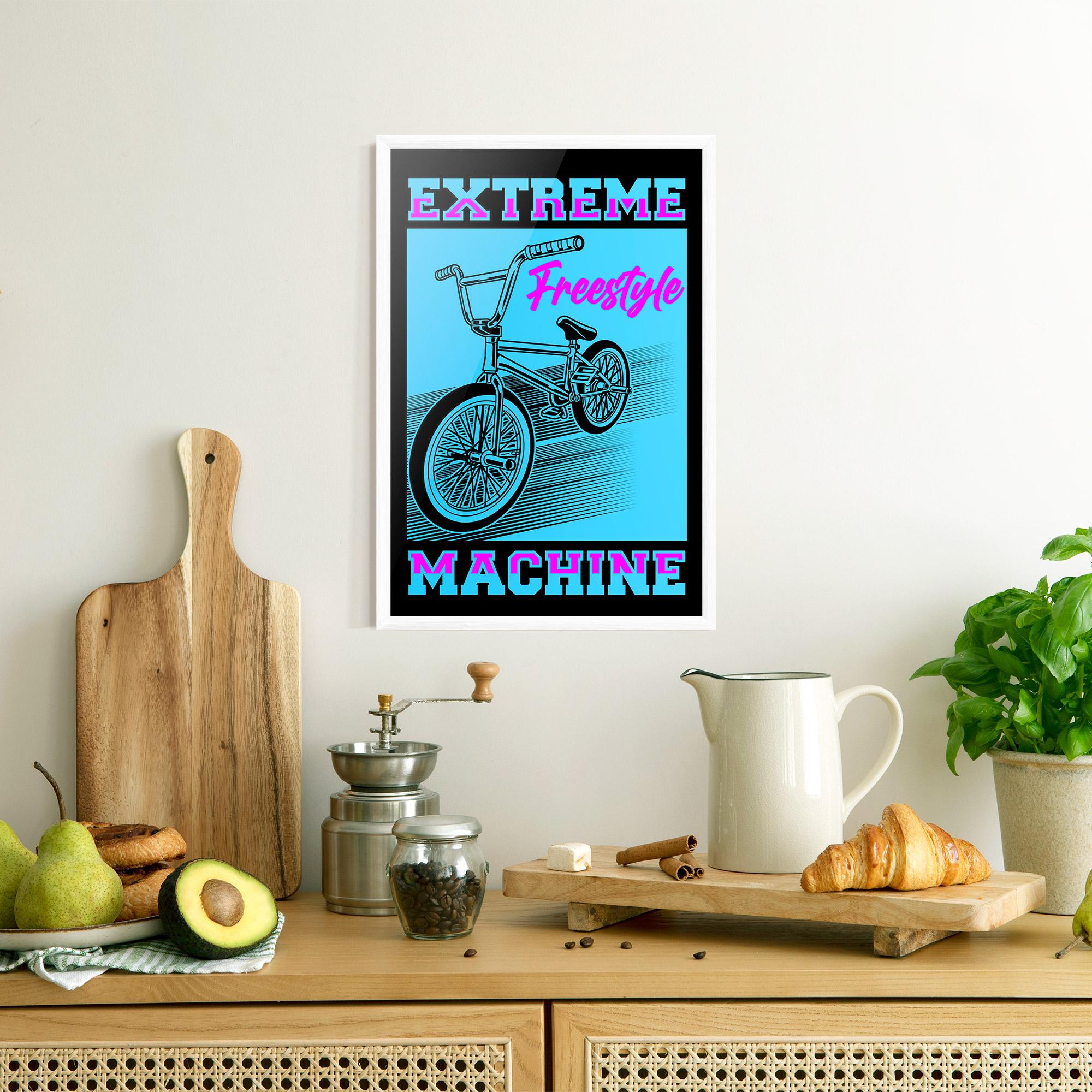 Plakat w Ramie Extreme Machine mockup 8