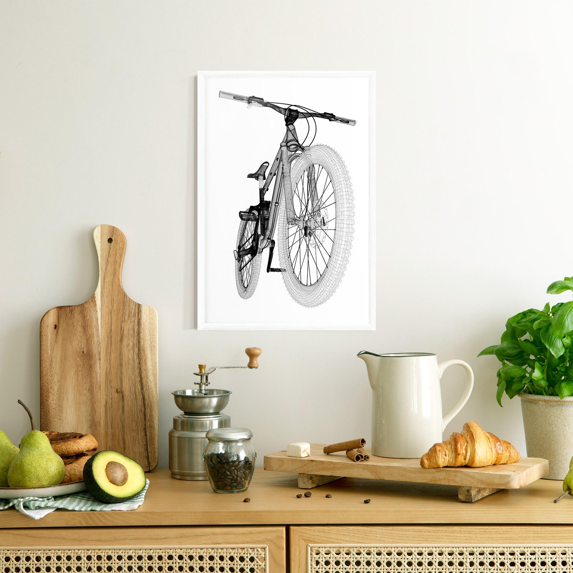 Plakat w Ramie Mountain Bicycle 3d Model mockup 8