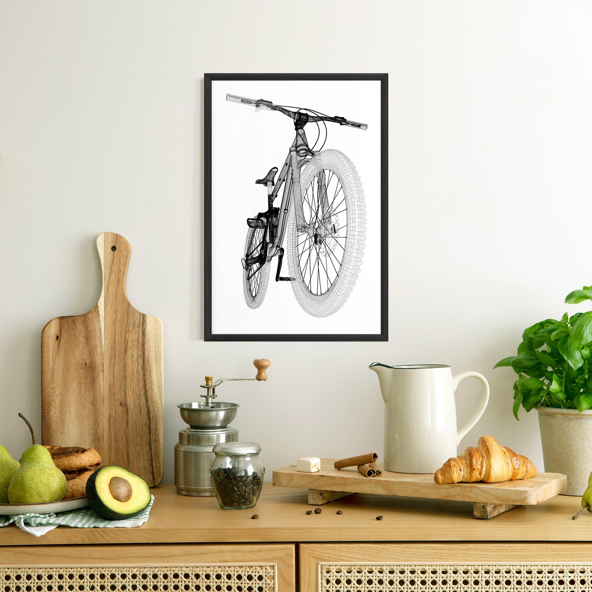 Plakat w Ramie Mountain Bicycle 3d Model mockup 8