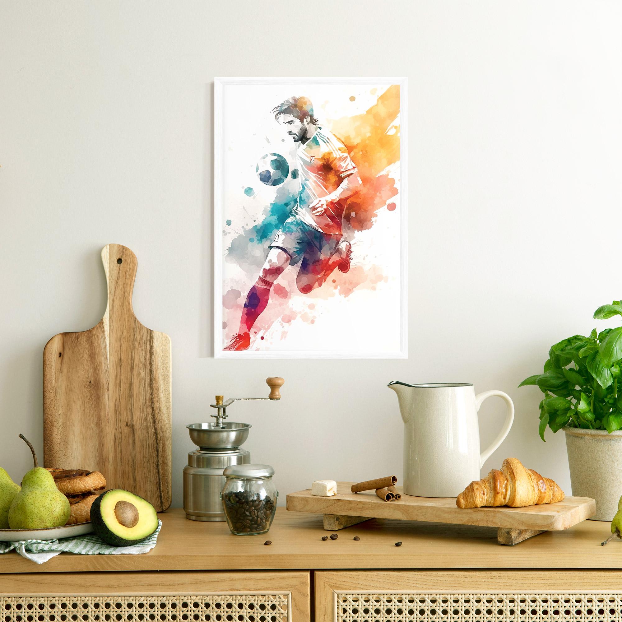 Plakat w Ramie Football Watercolor mockup 8