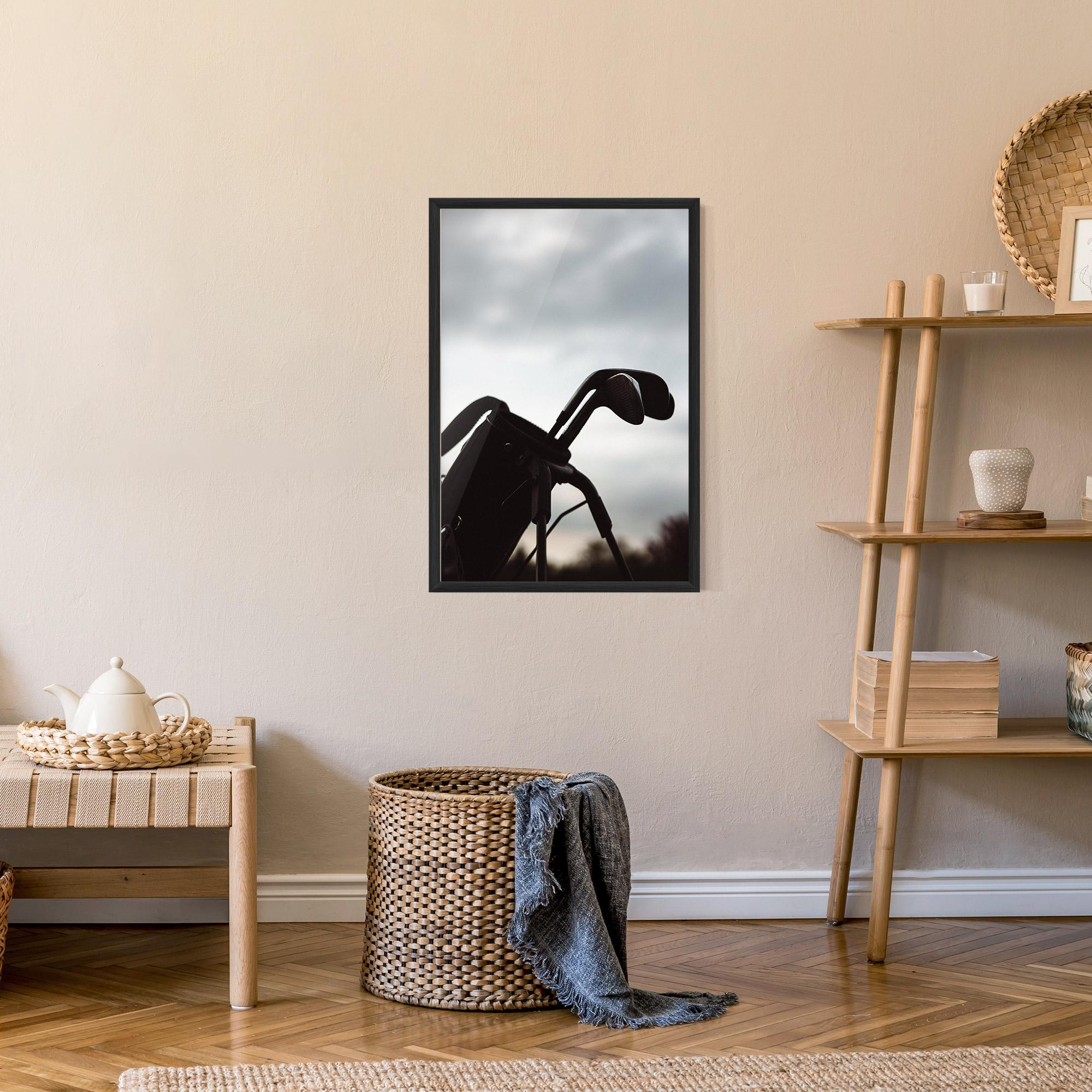 Plakat w Ramie Golf Set Shilouette mockup 9