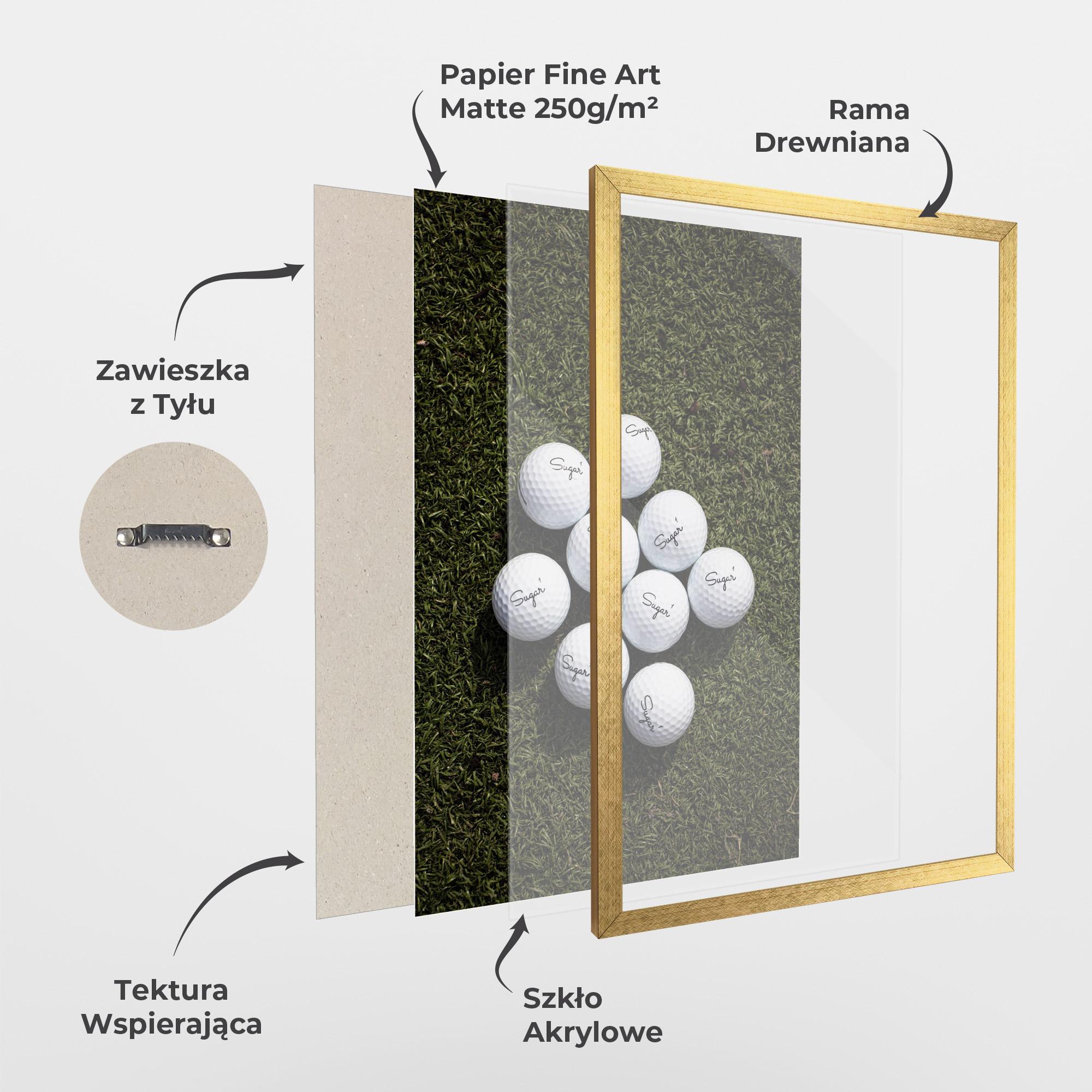 Plakat w Ramie Sugar 1 Golf Balls mockup 1