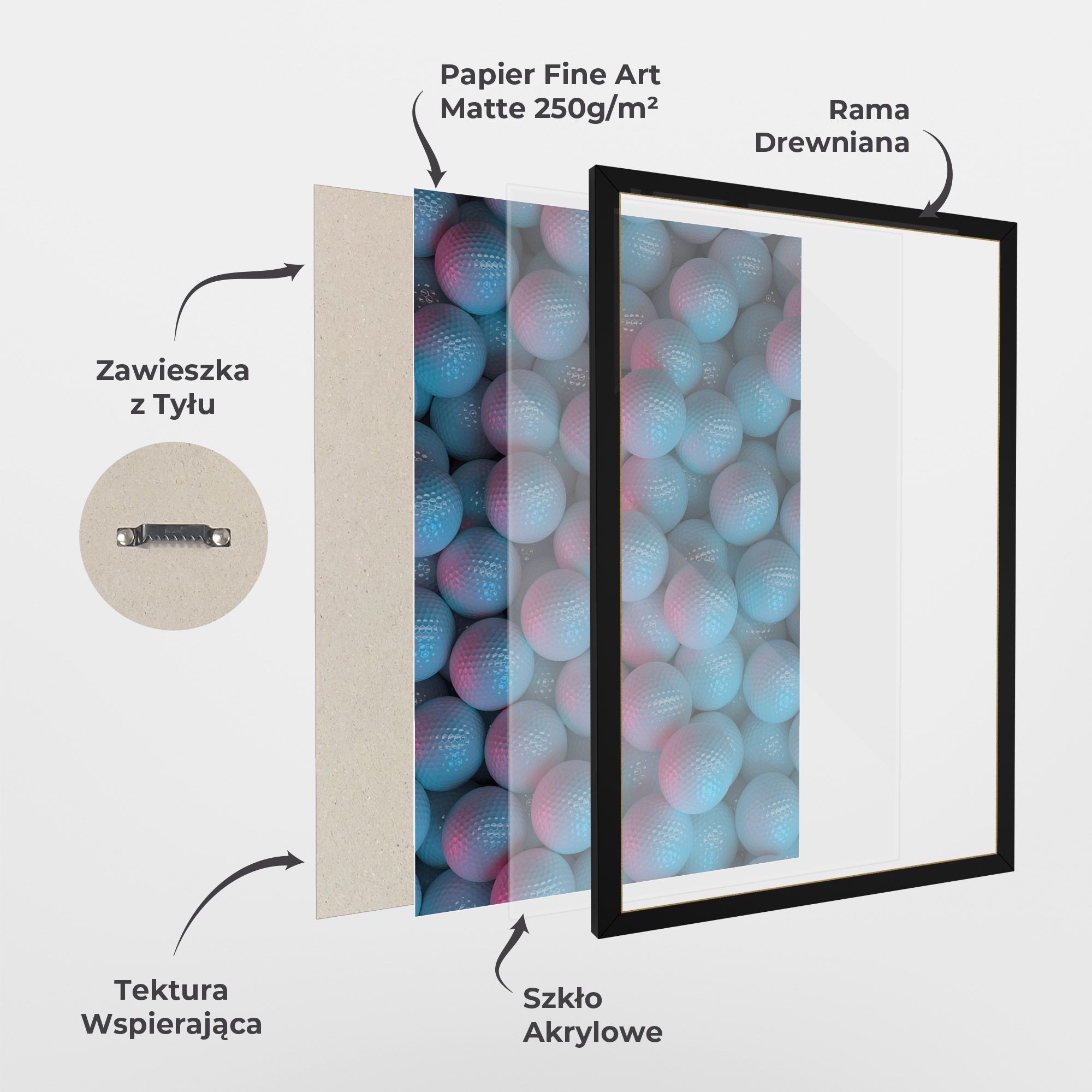 Blue Light Golf Ball mockup 1