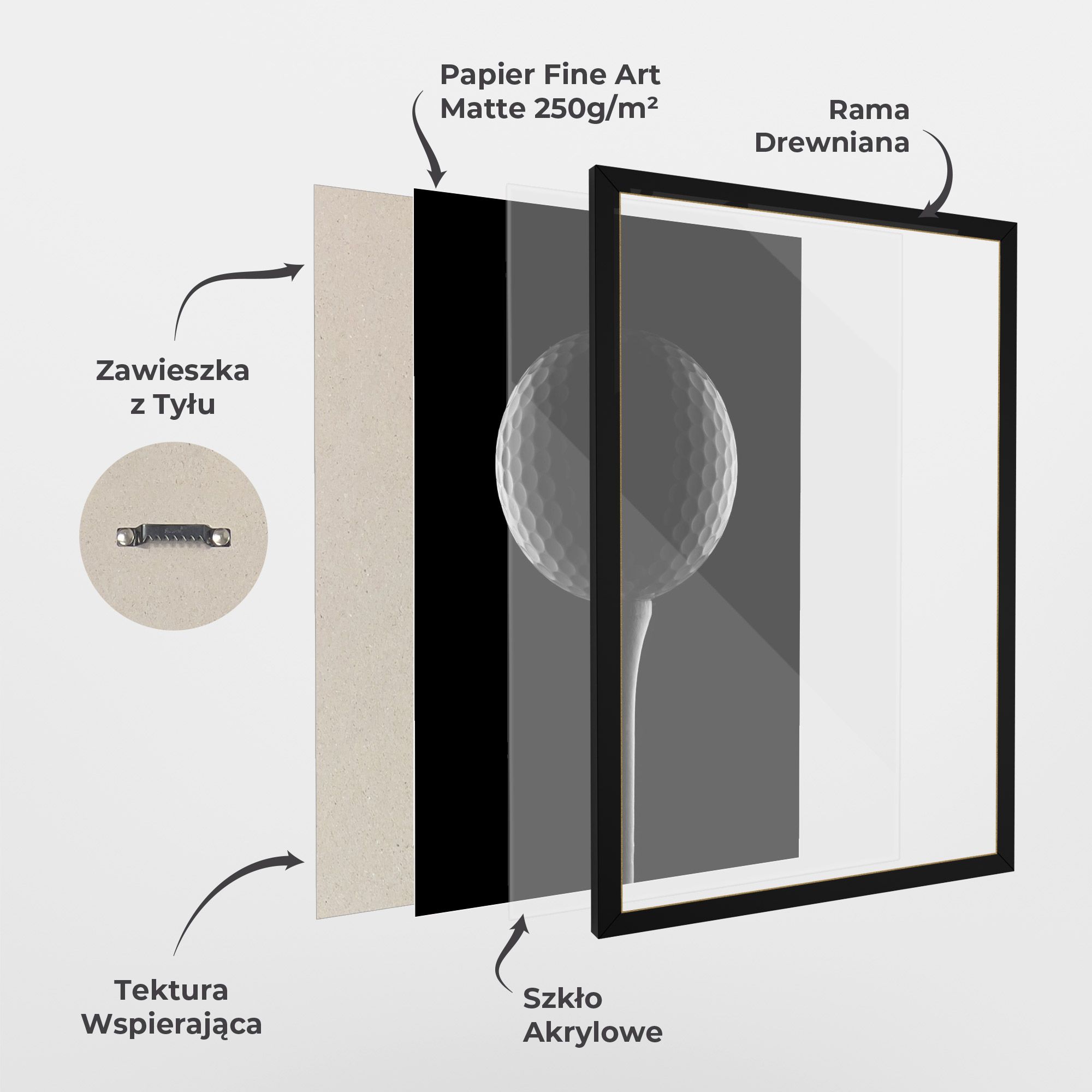 Golf Ball Black mockup 1