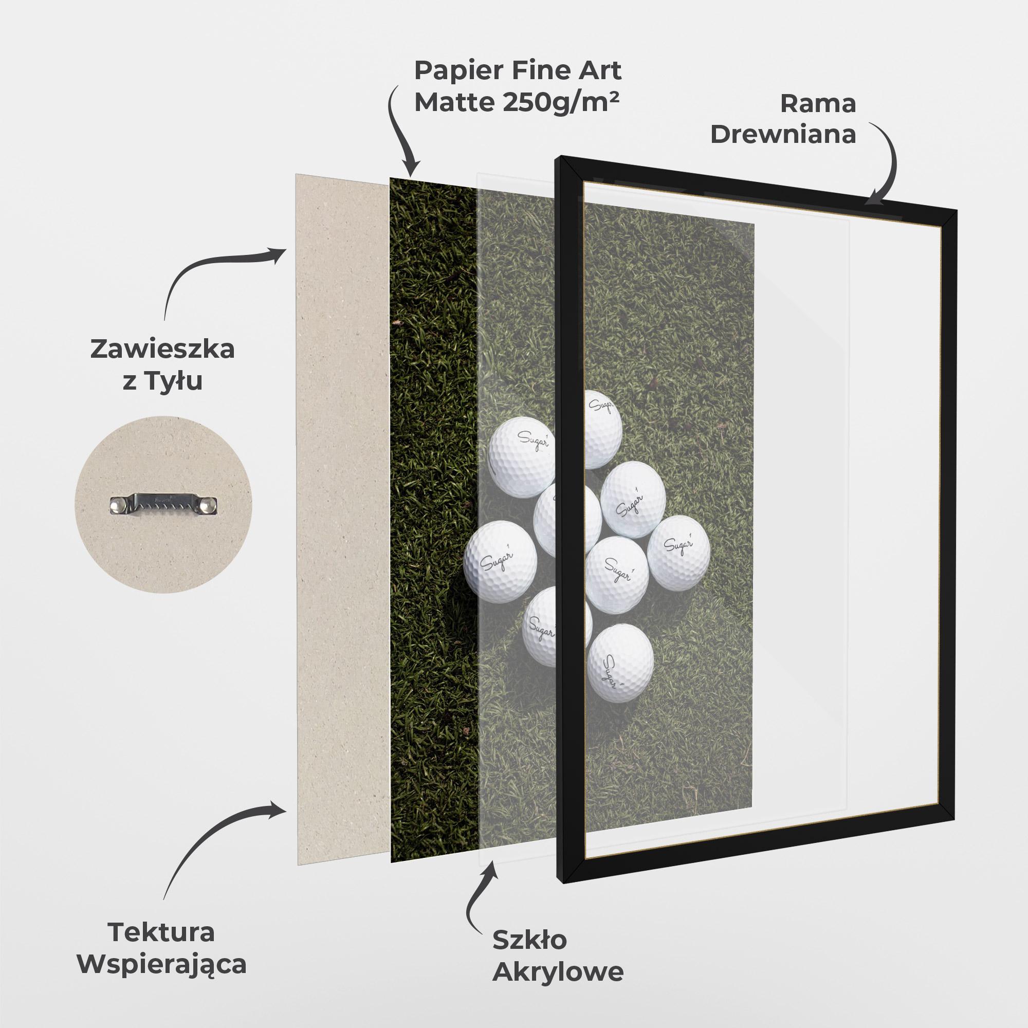 Plakat w Ramie Sugar 1 Golf Balls mockup 1