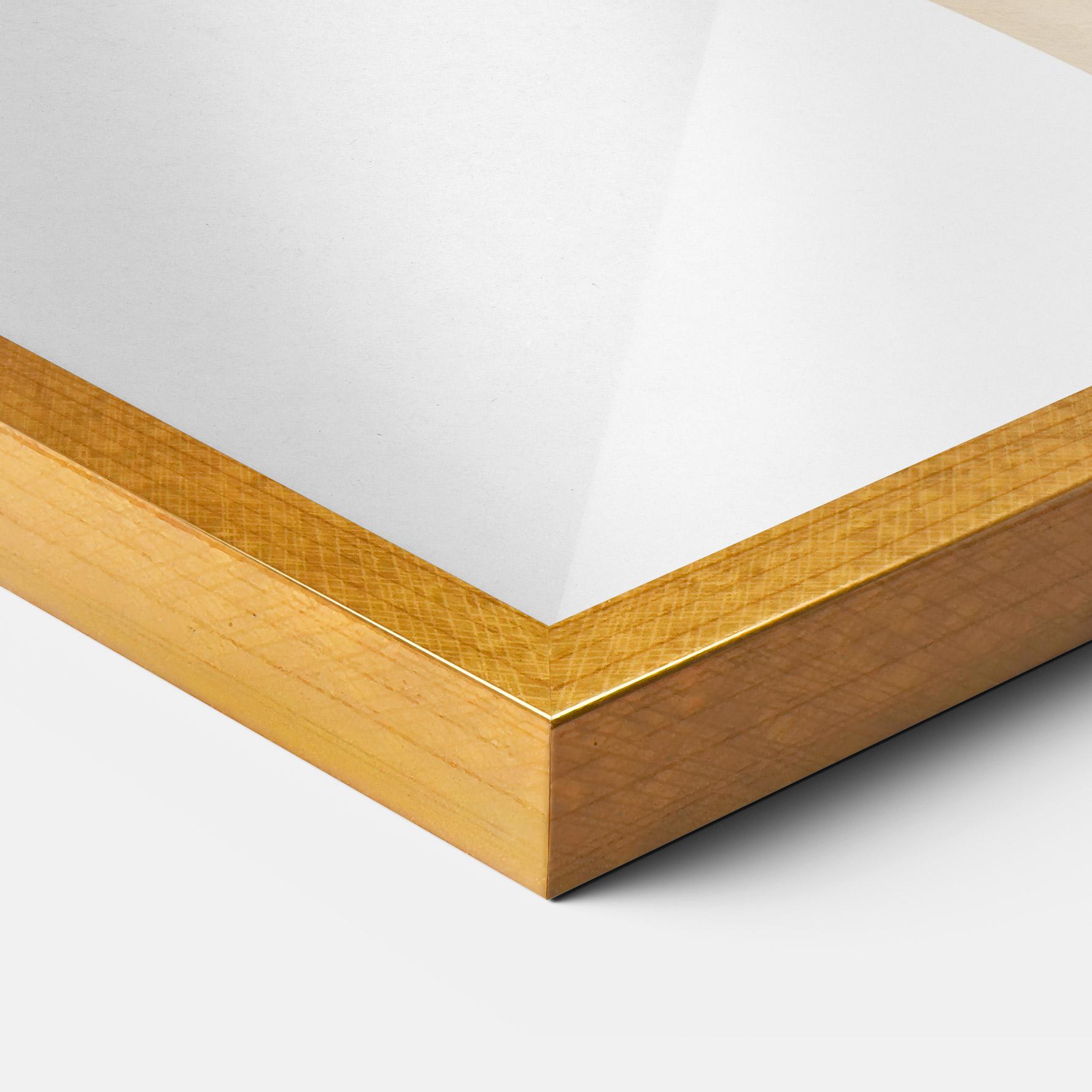 Plakat w Ramie Golden Golf Ball mockup 3