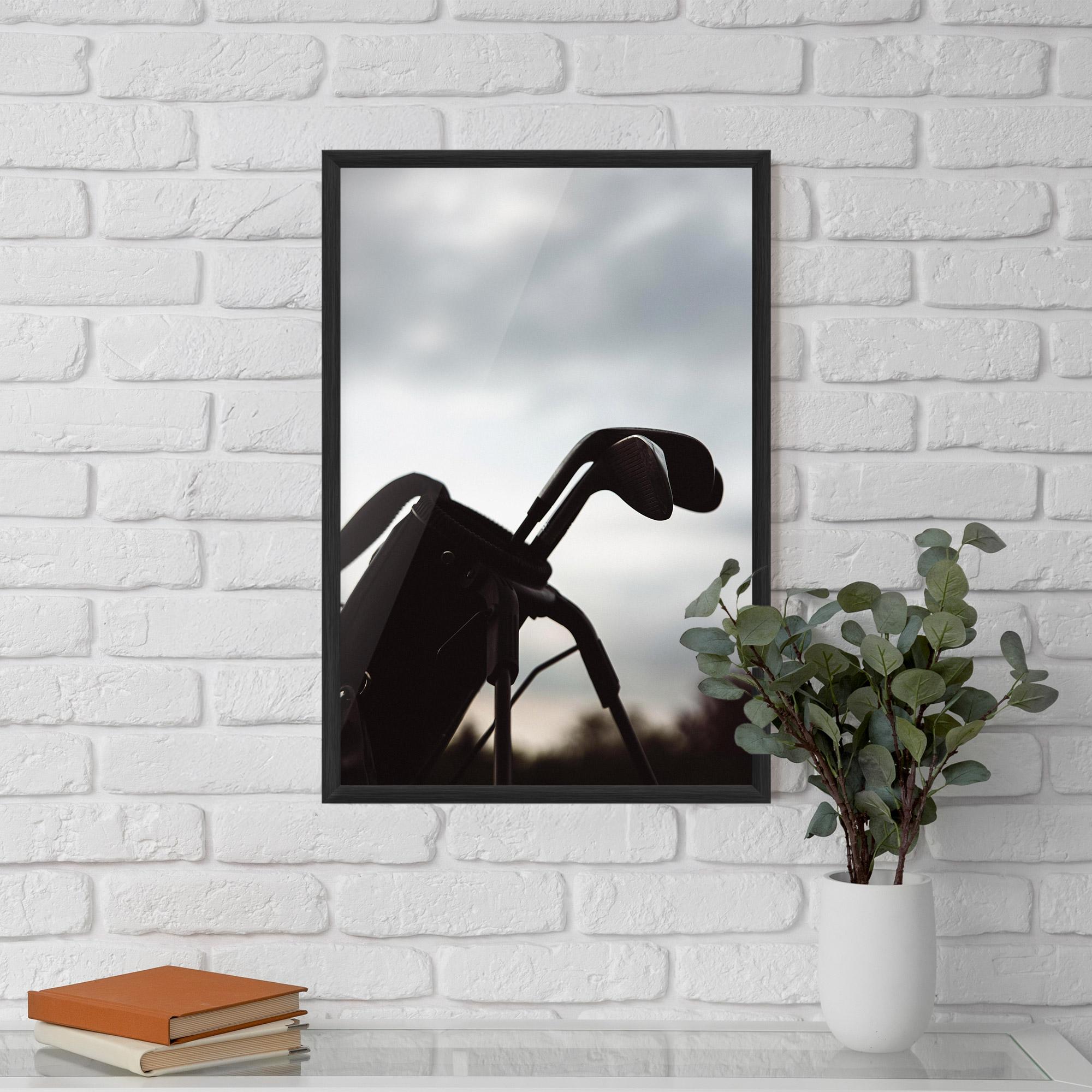 Plakat w Ramie Golf Set Shilouette mockup 5