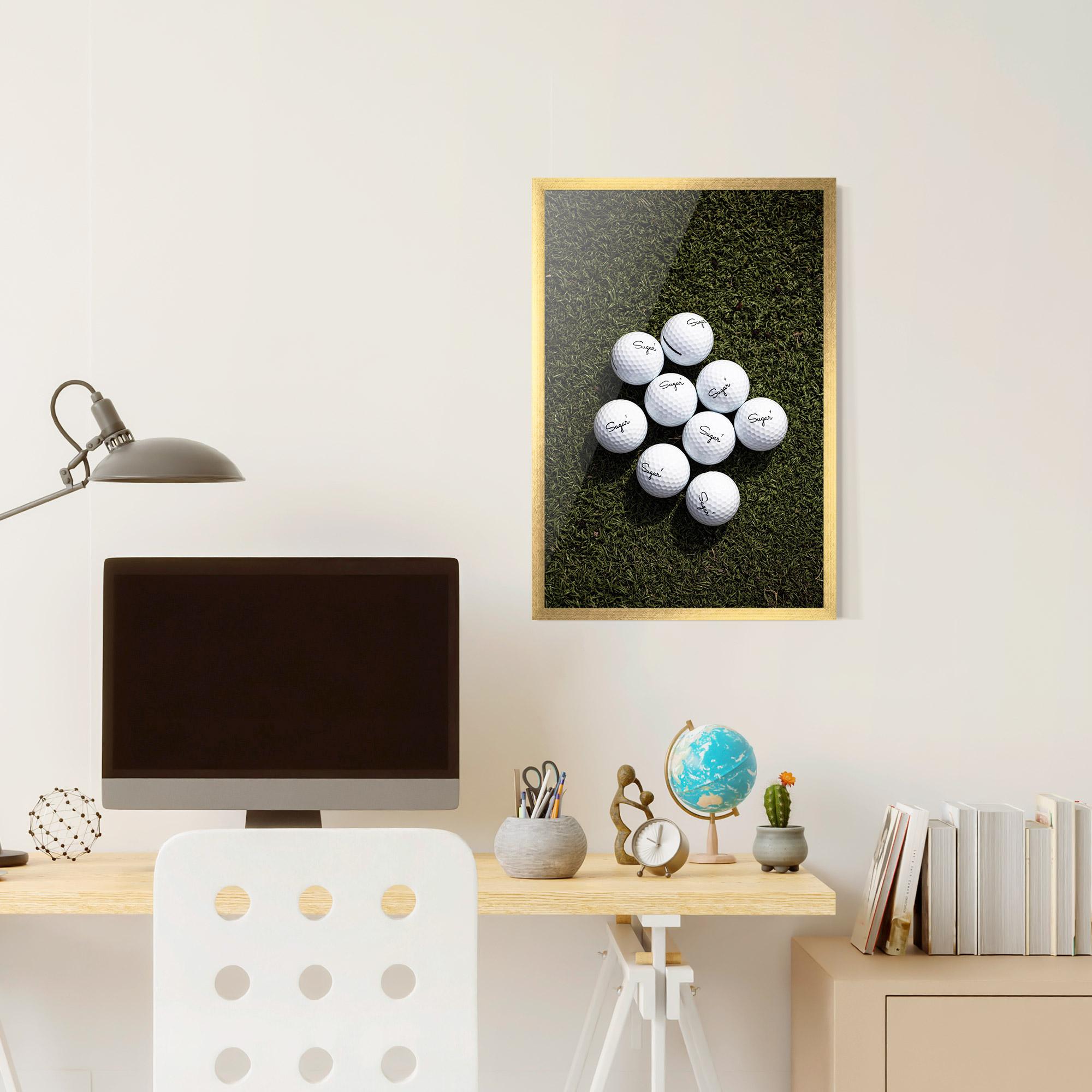 Plakat w Ramie Sugar 1 Golf Balls mockup 6