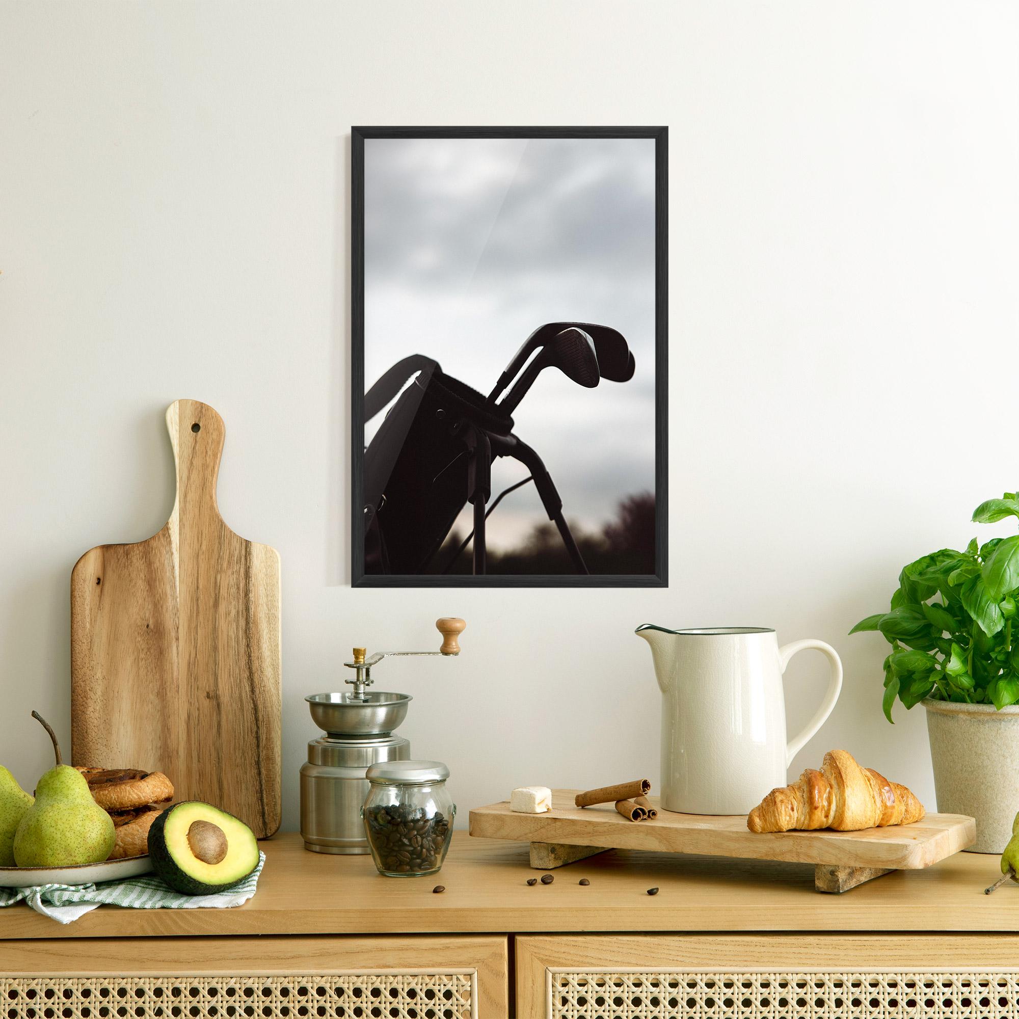 Plakat w Ramie Golf Set Shilouette mockup 8