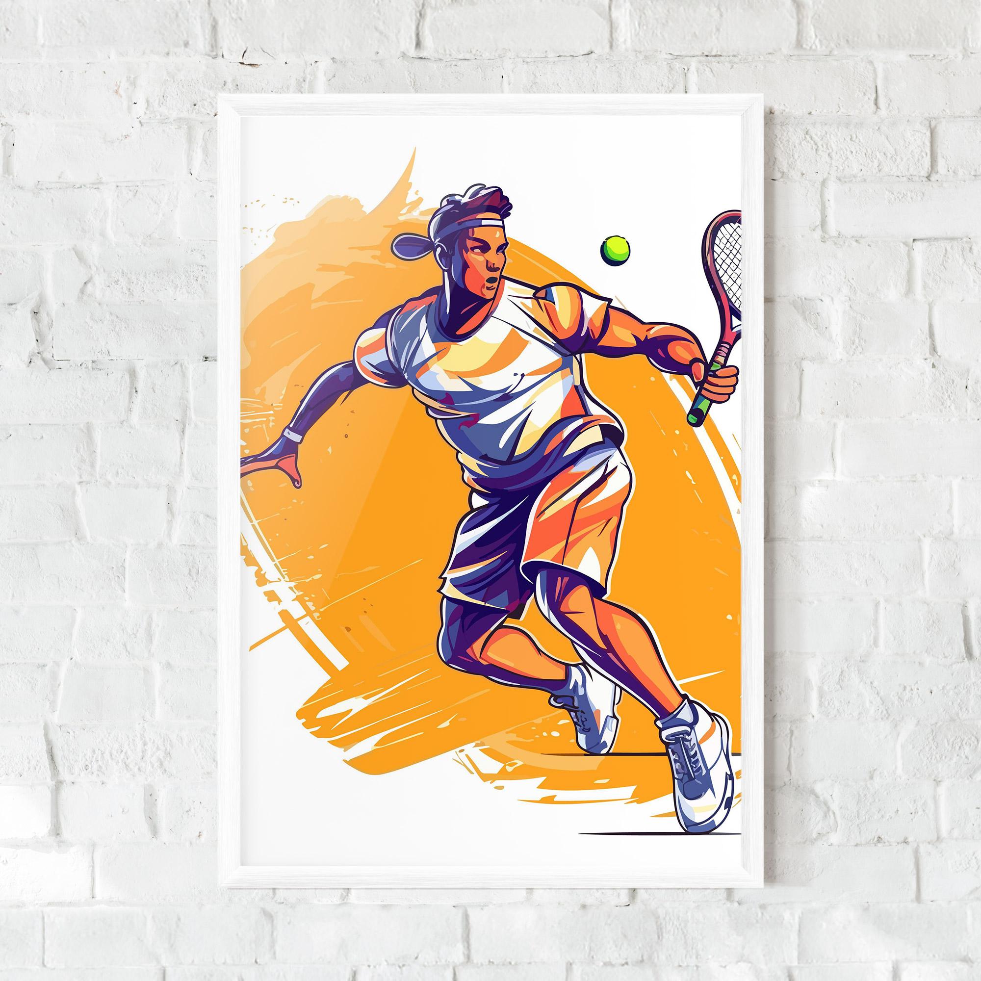 Plakat w Ramie Tennis Woman mockup 0