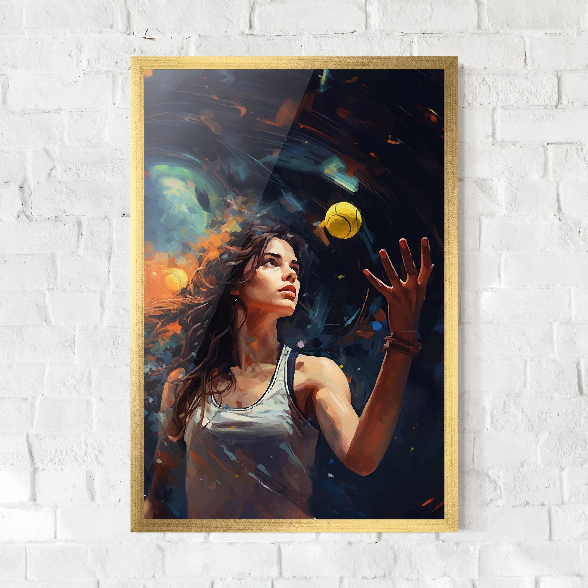 Plakat w Ramie Tennis Pretty Girl mockup 0