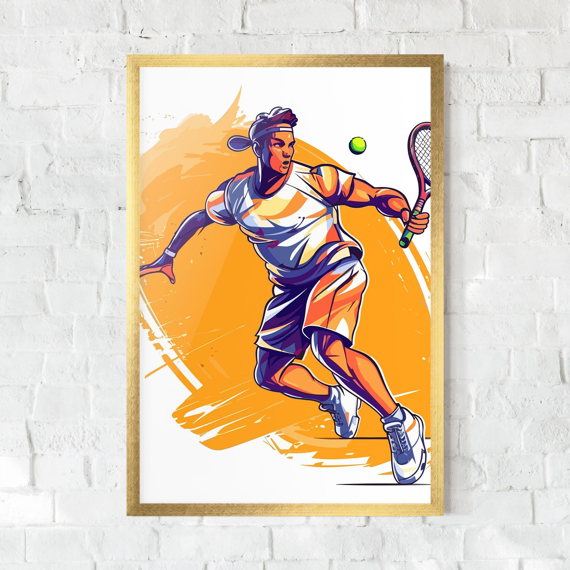 Plakat w Ramie Tennis Woman mockup 0